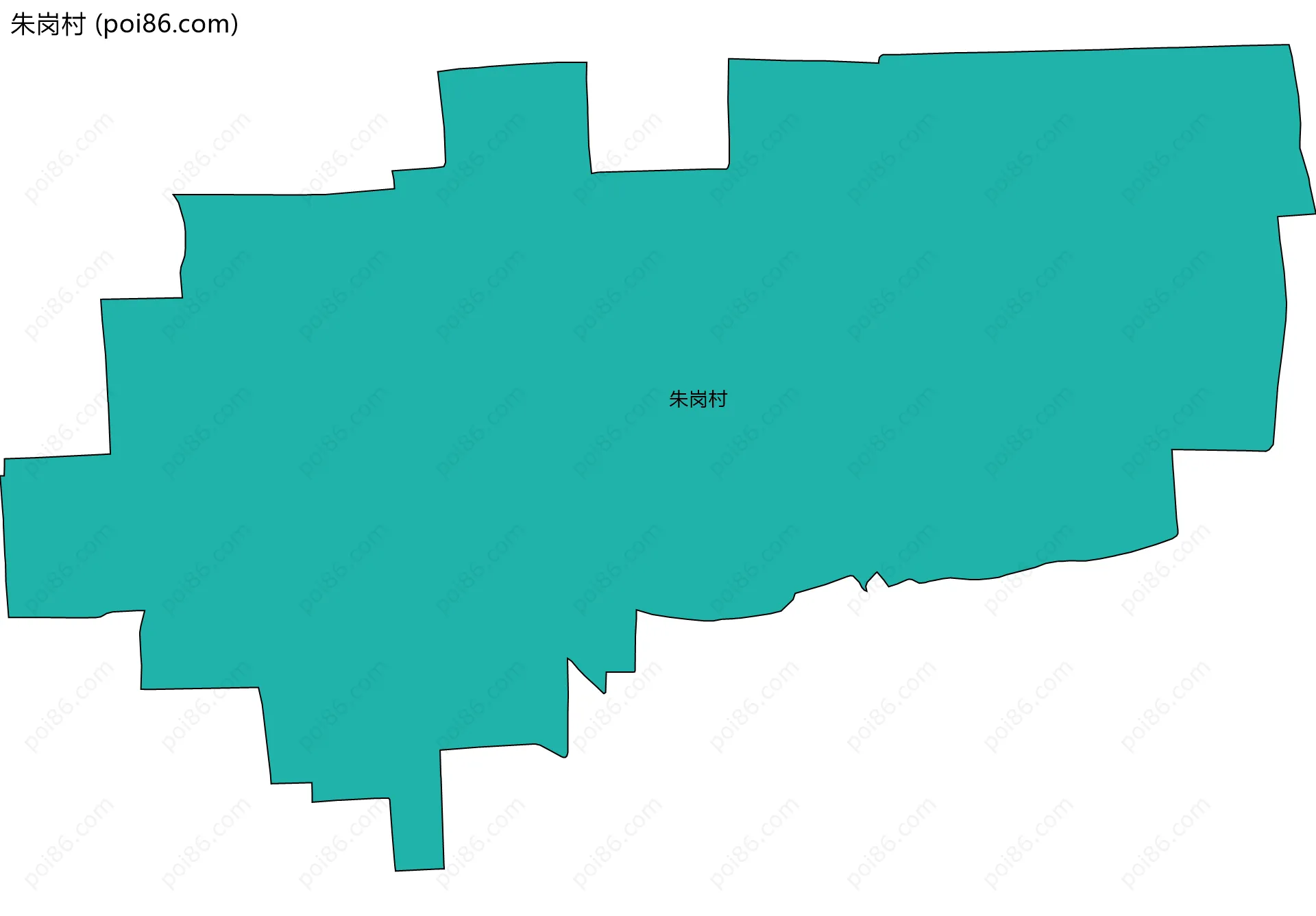 朱岗村边界地图