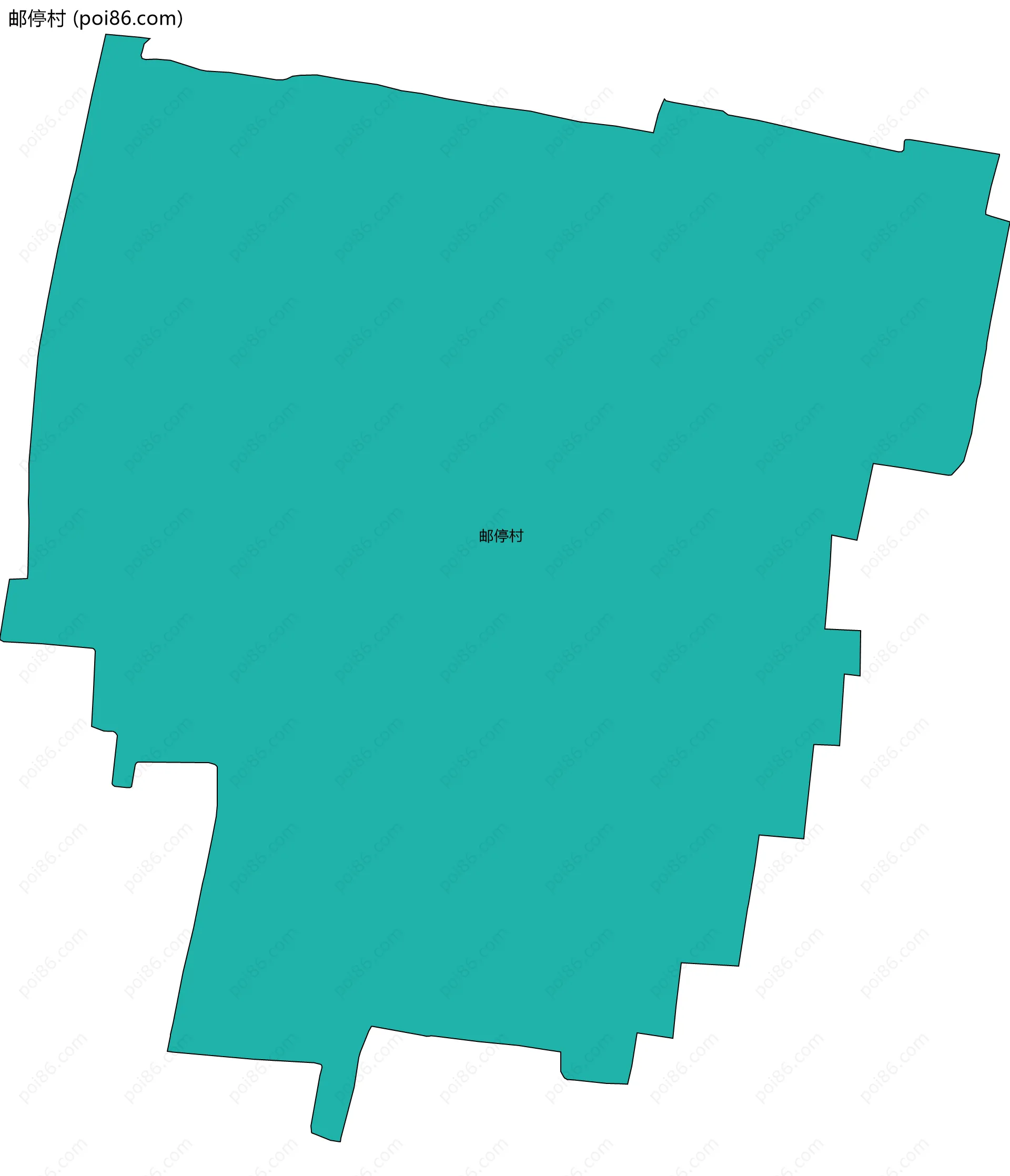 邮停村边界地图