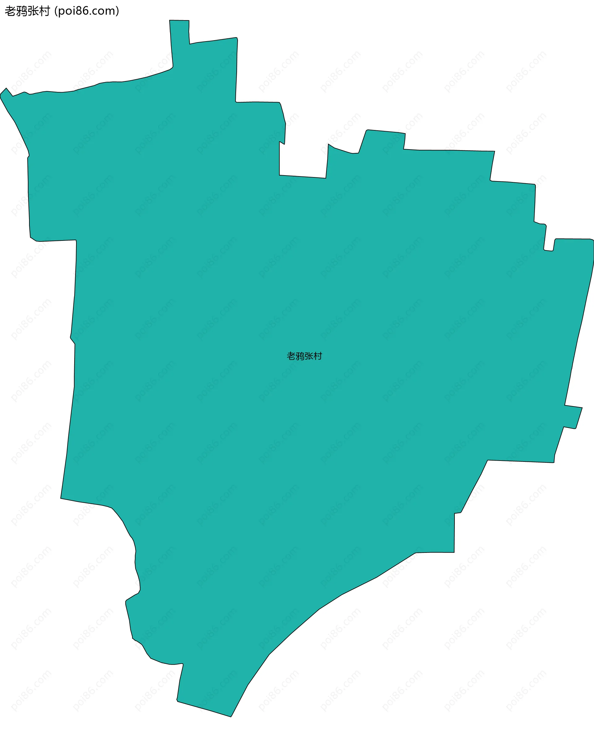 老鸦张村边界地图