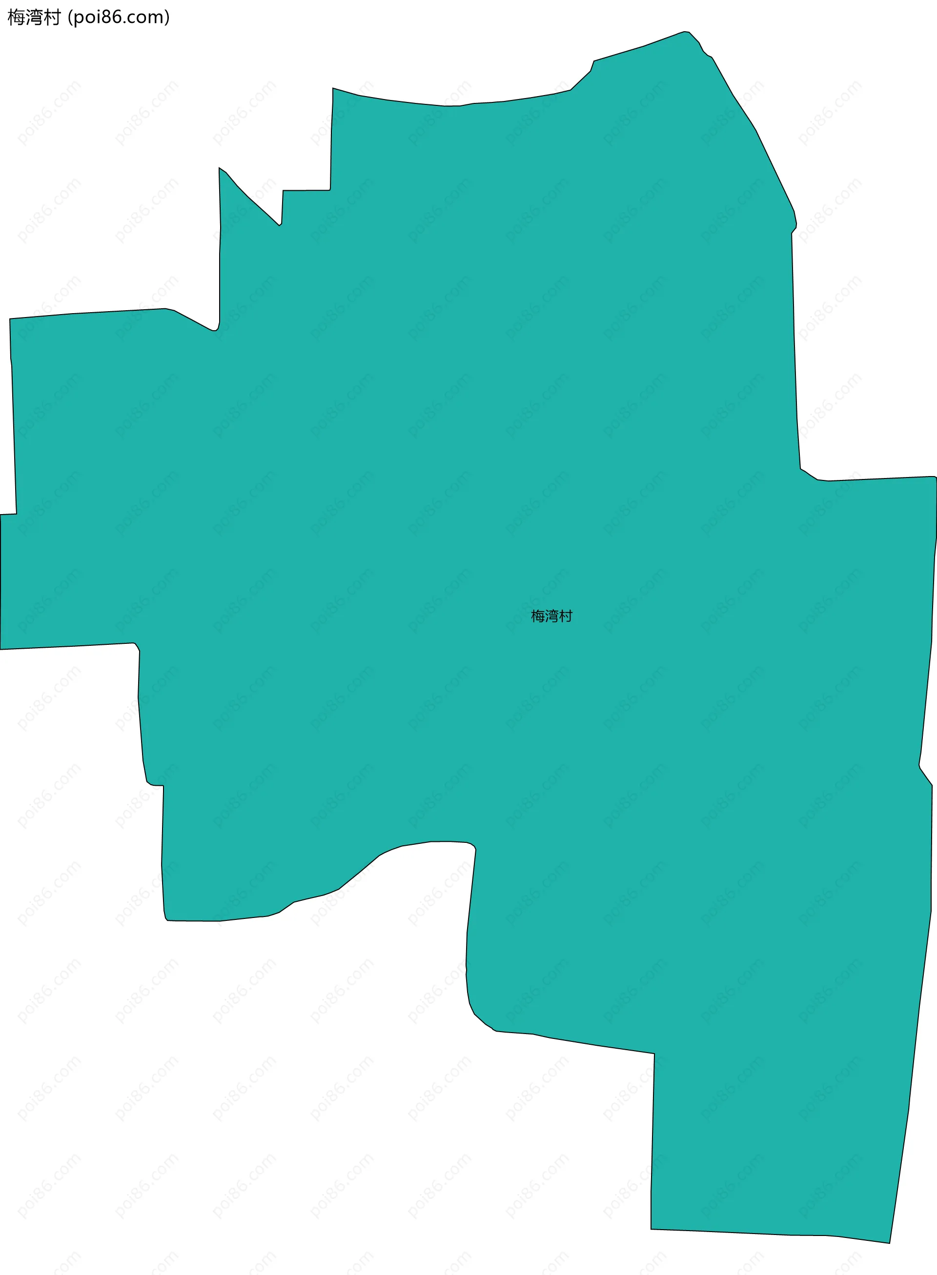 梅湾村边界地图