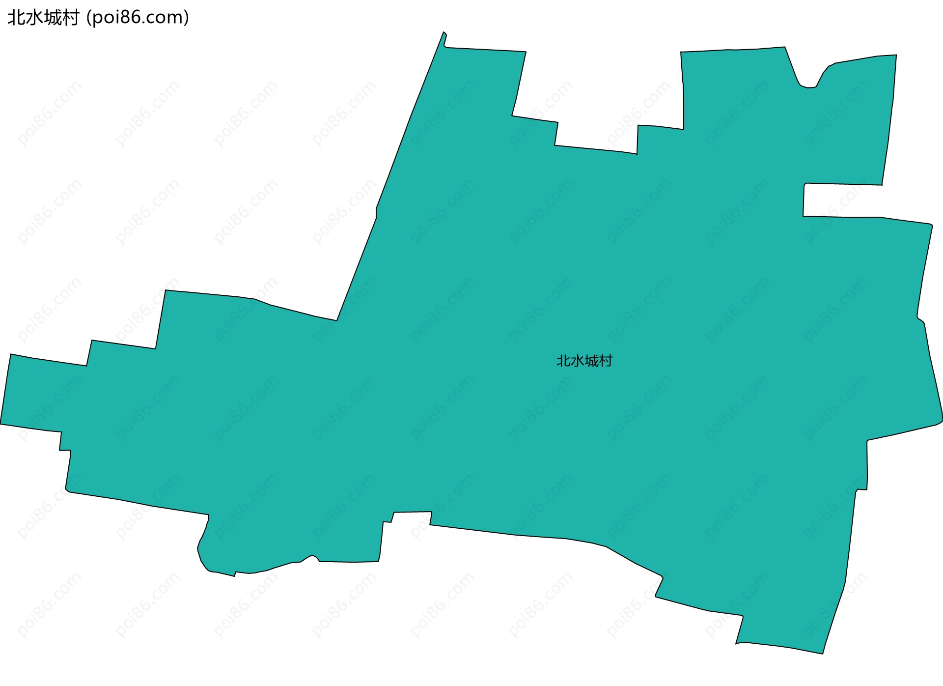 北水城村边界地图