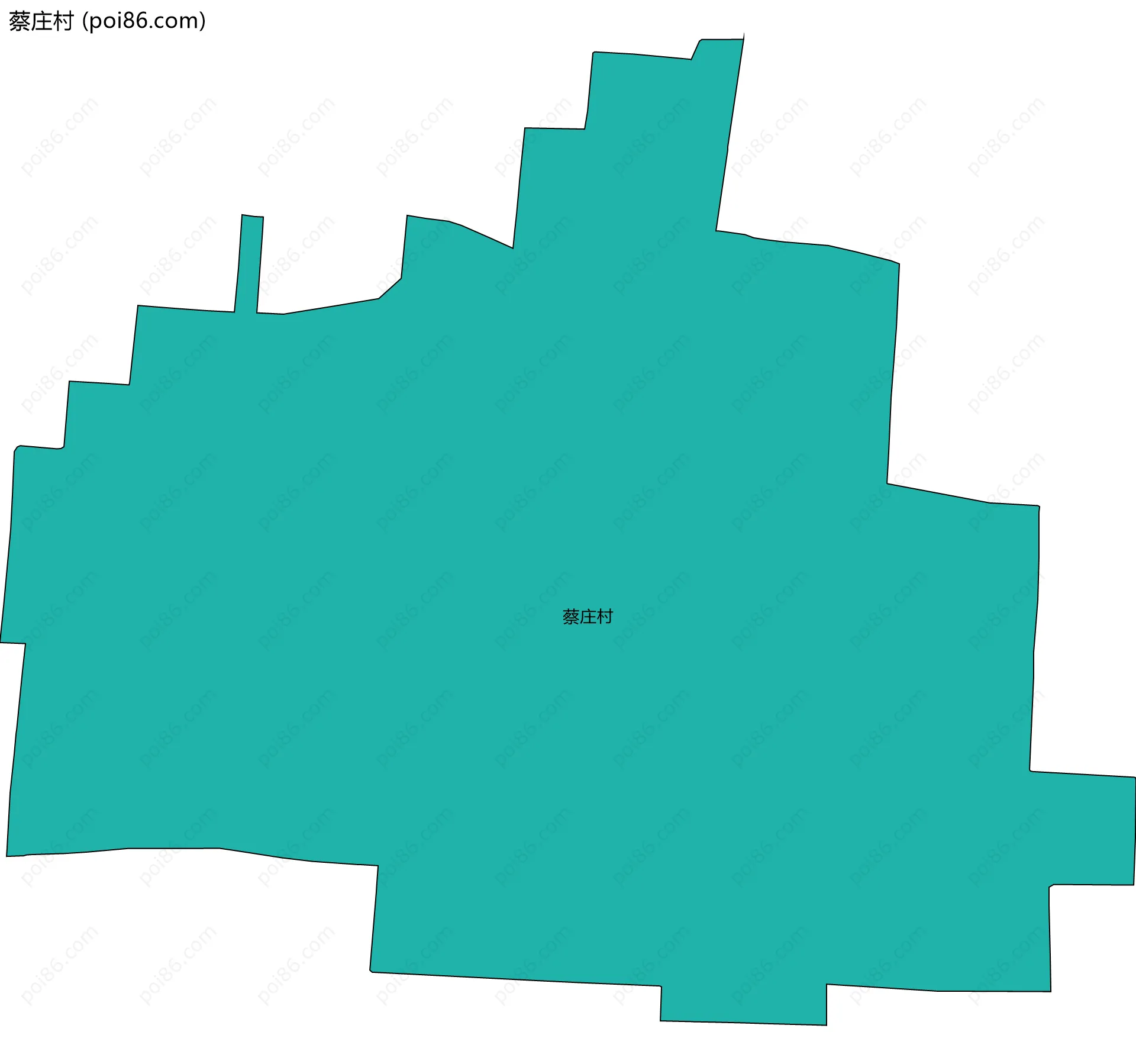 蔡庄村边界地图