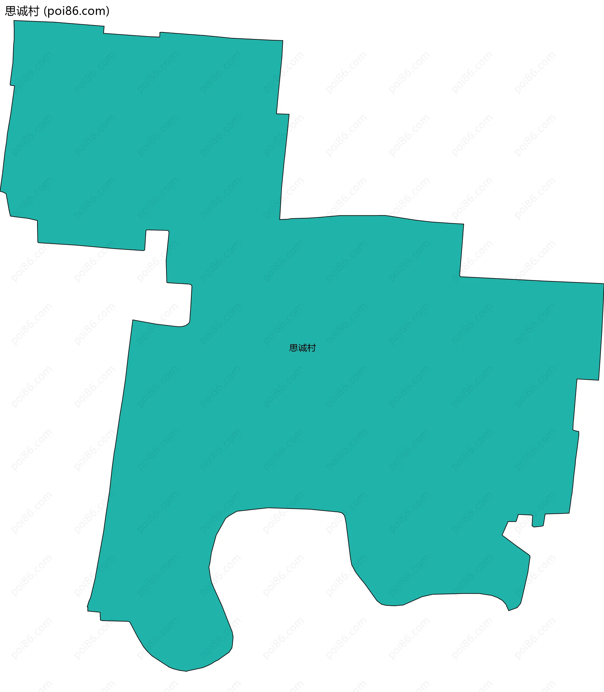 思诚村边界地图