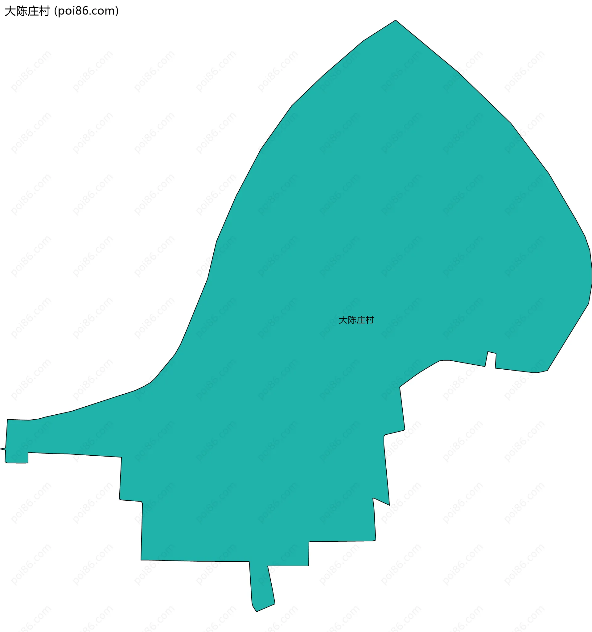 大陈庄村边界地图