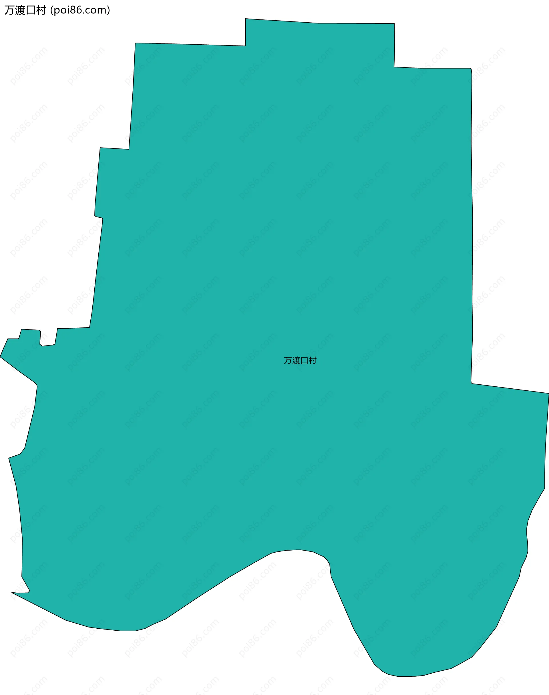 万渡口村边界地图