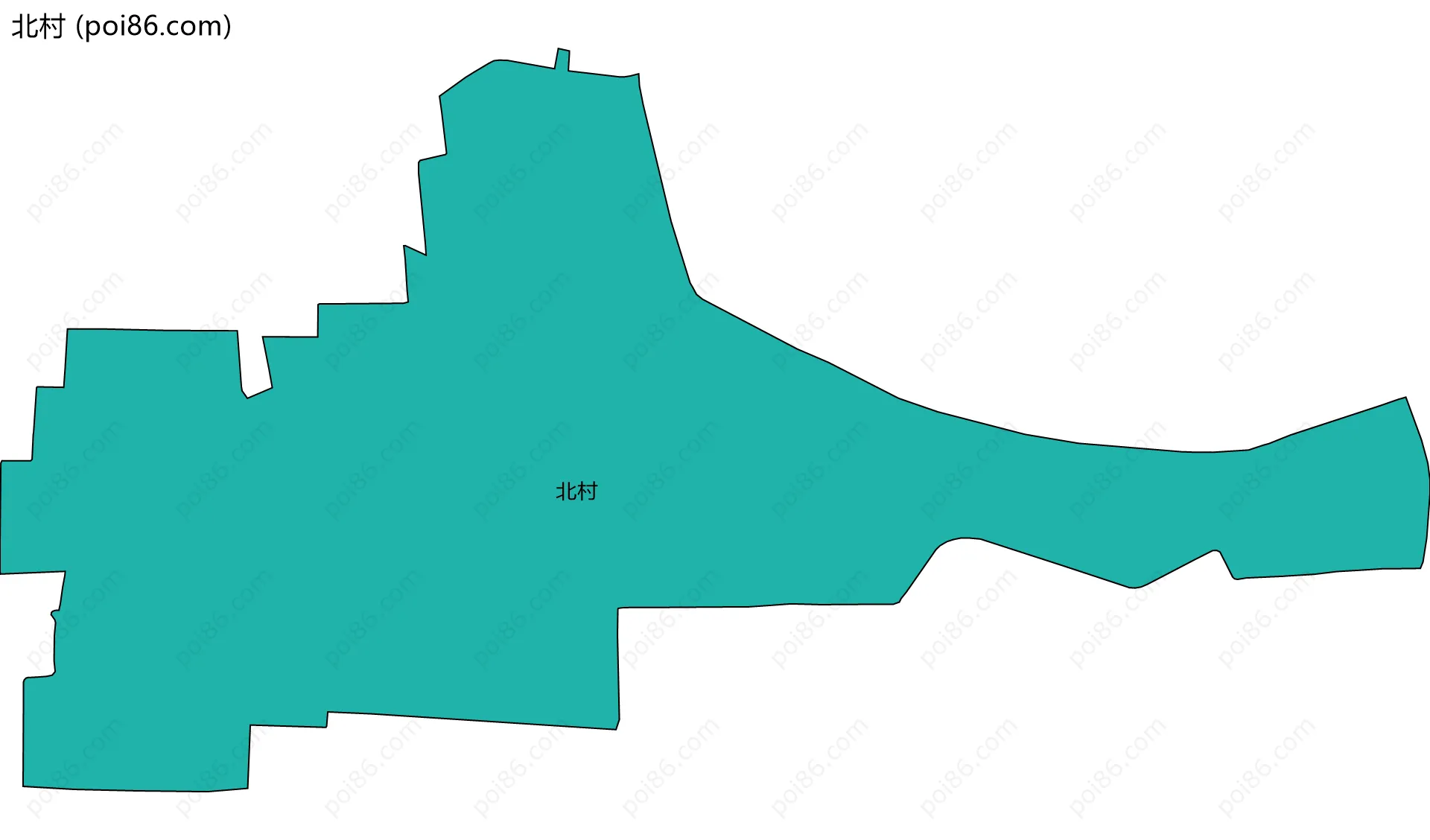 北村边界地图
