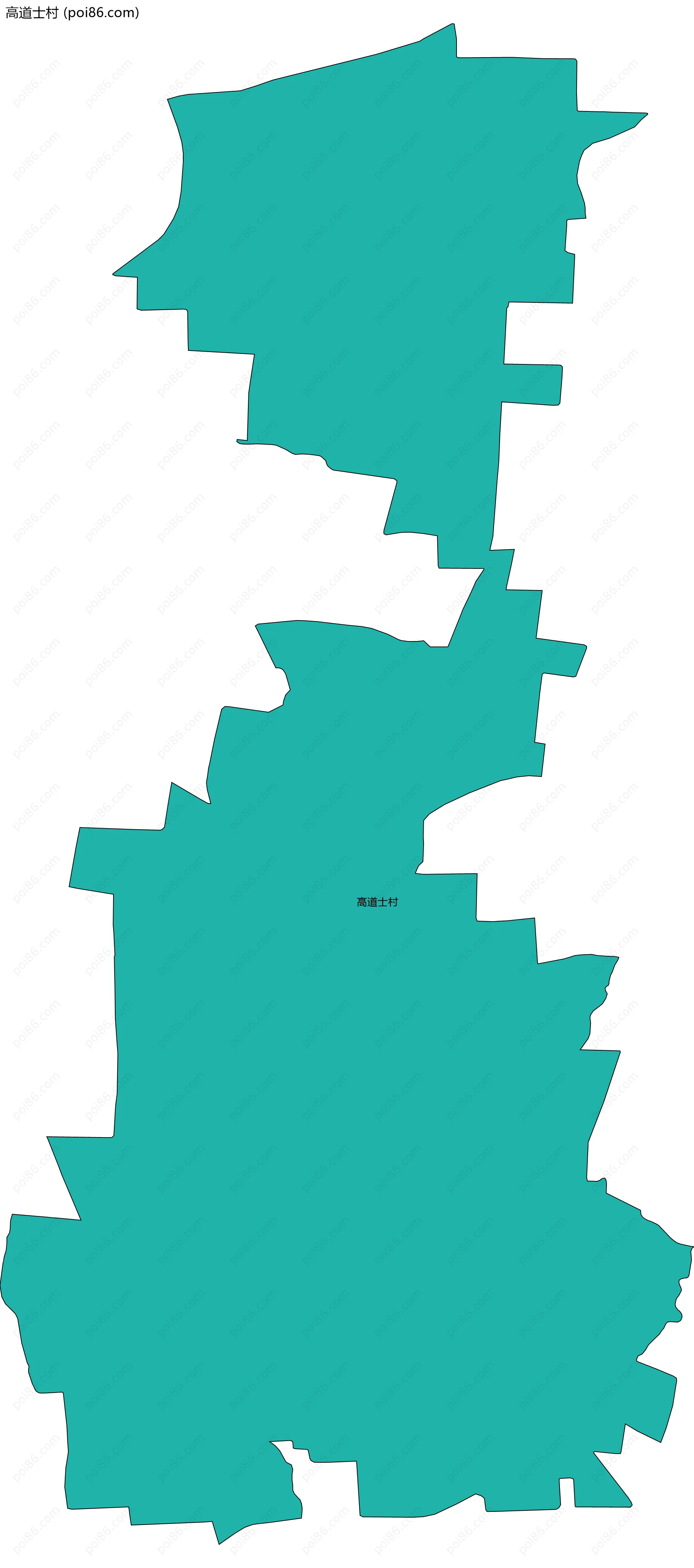 高道士村边界地图