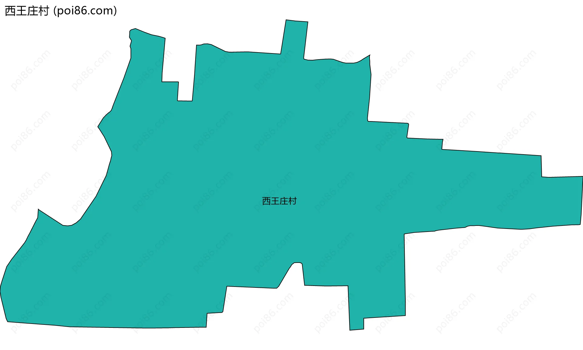 西王庄村边界地图