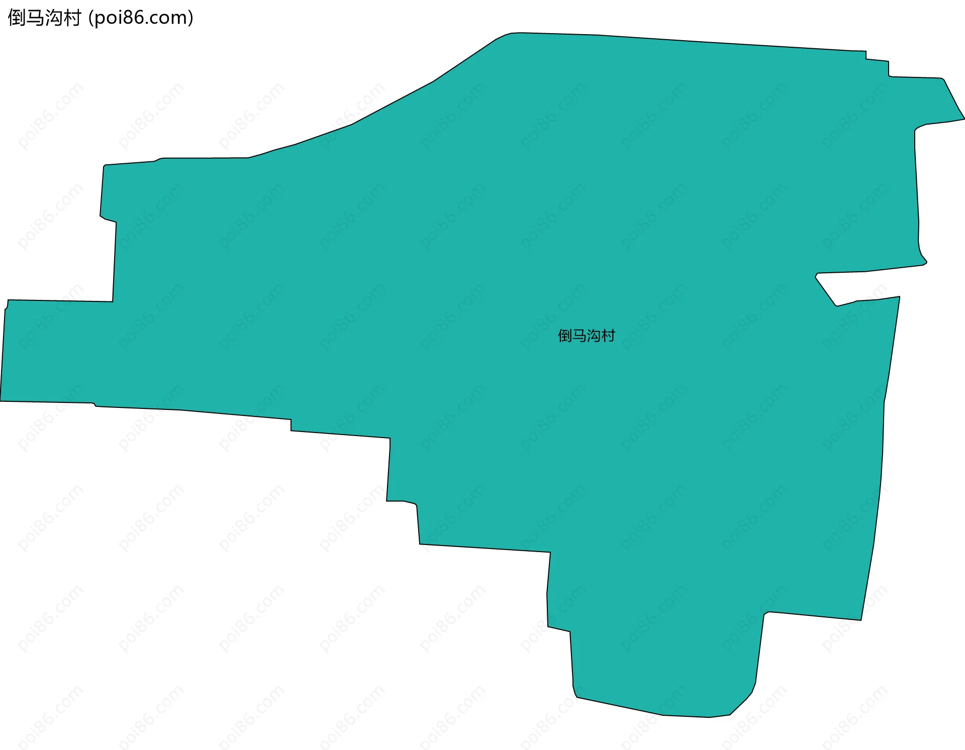 倒马沟村边界地图