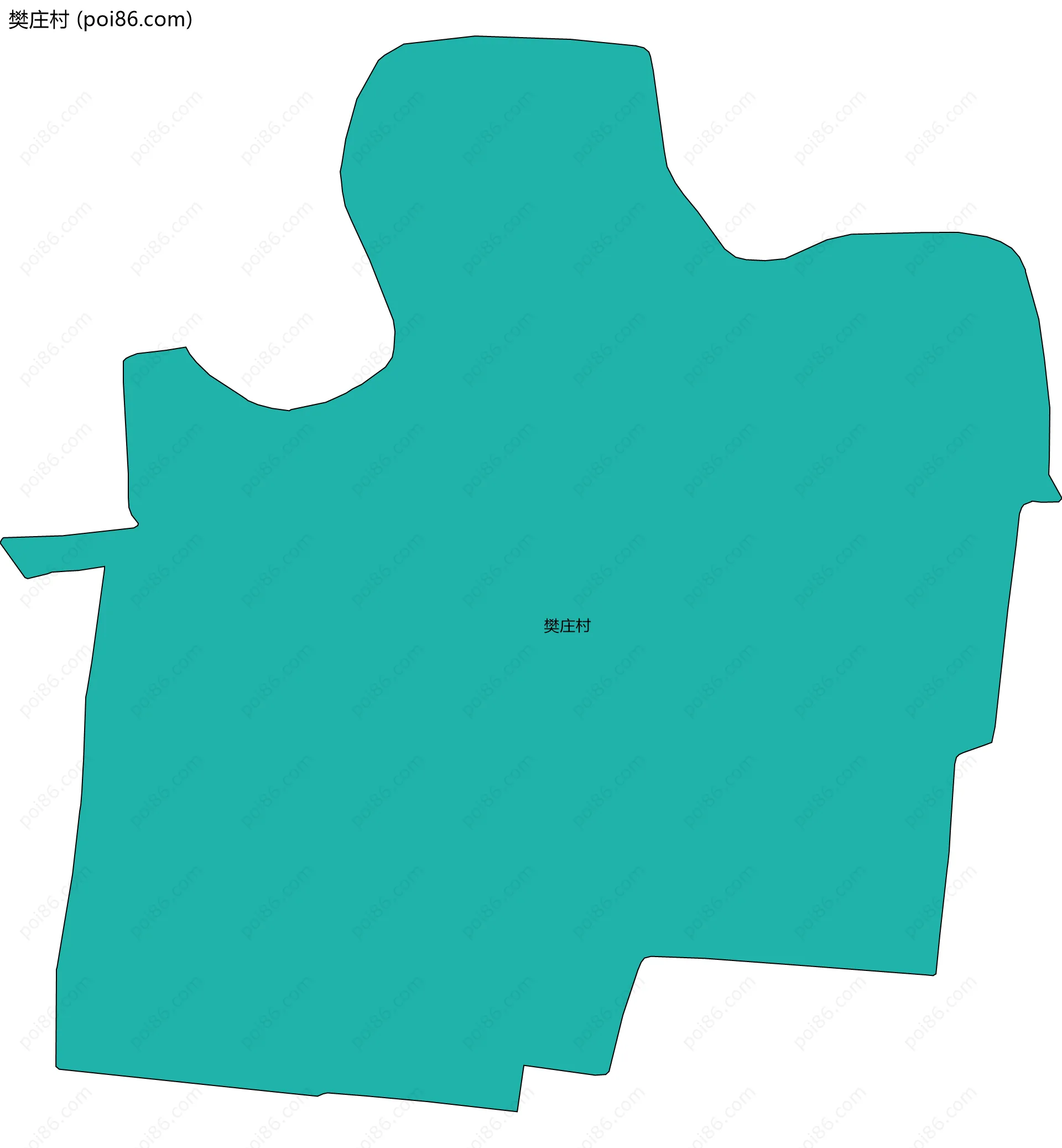 樊庄村边界地图