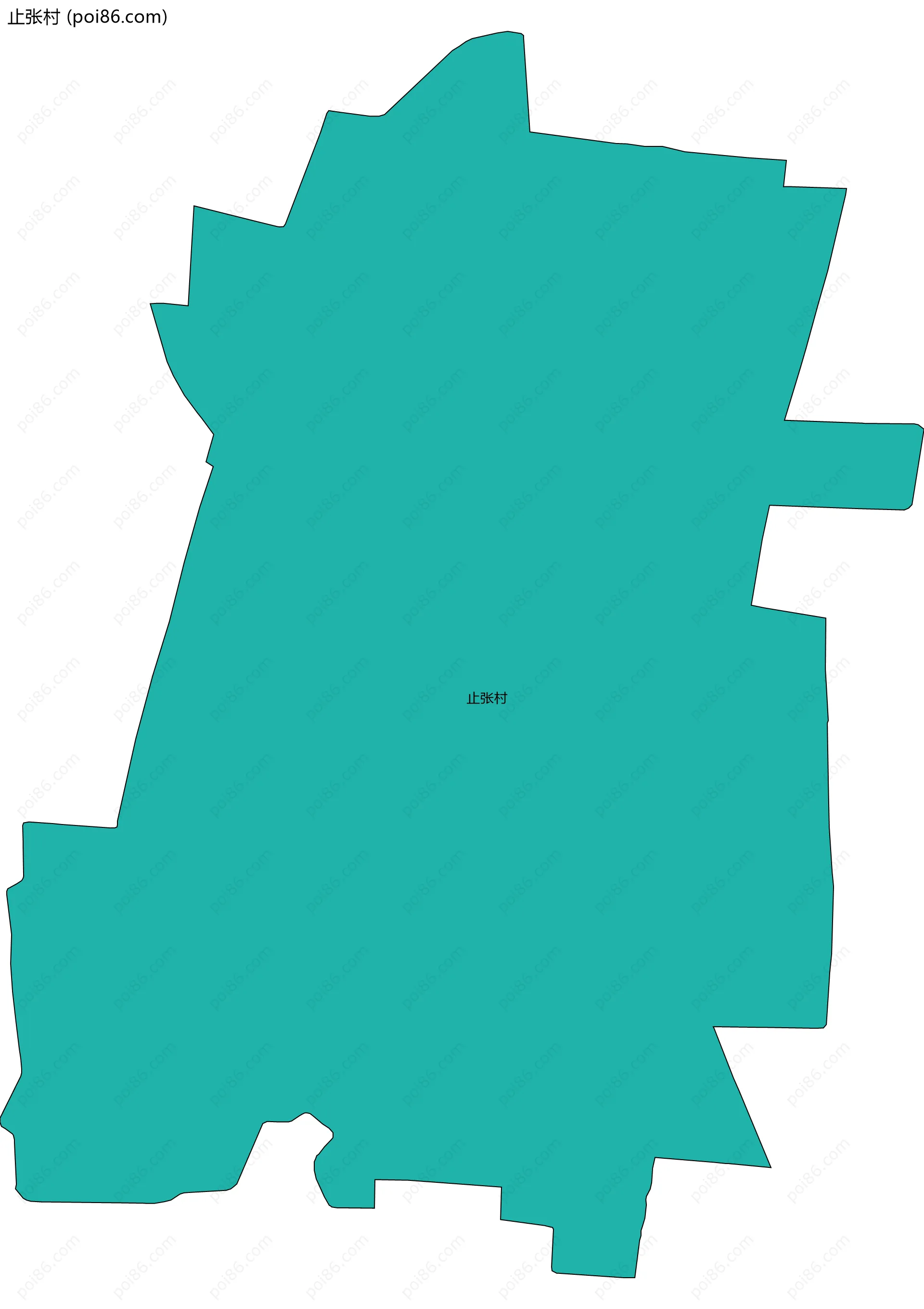 止张村边界地图