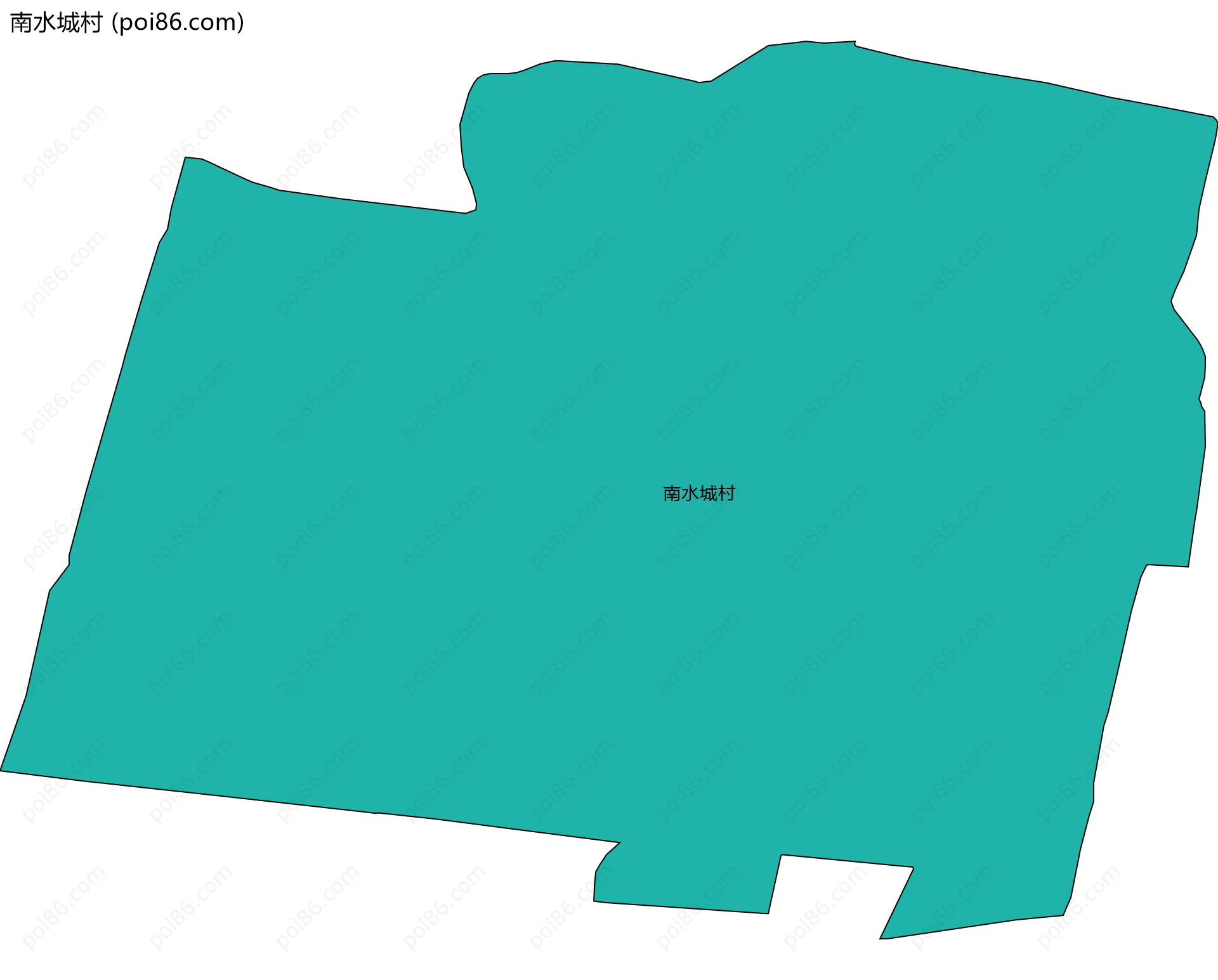 南水城村边界地图