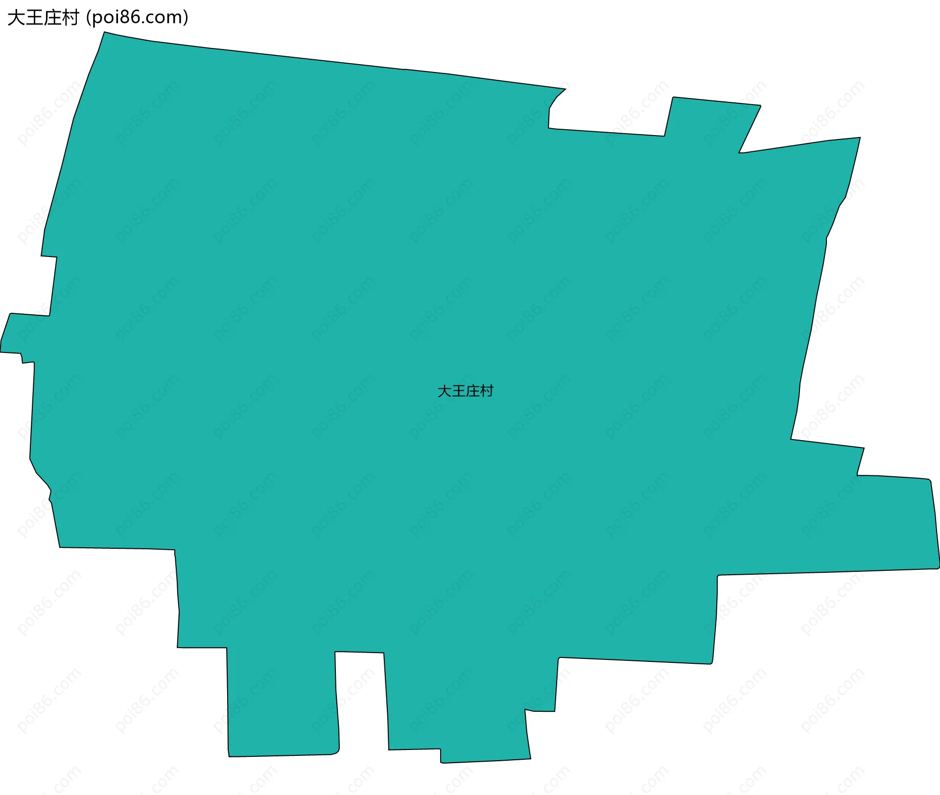 大王庄村边界地图