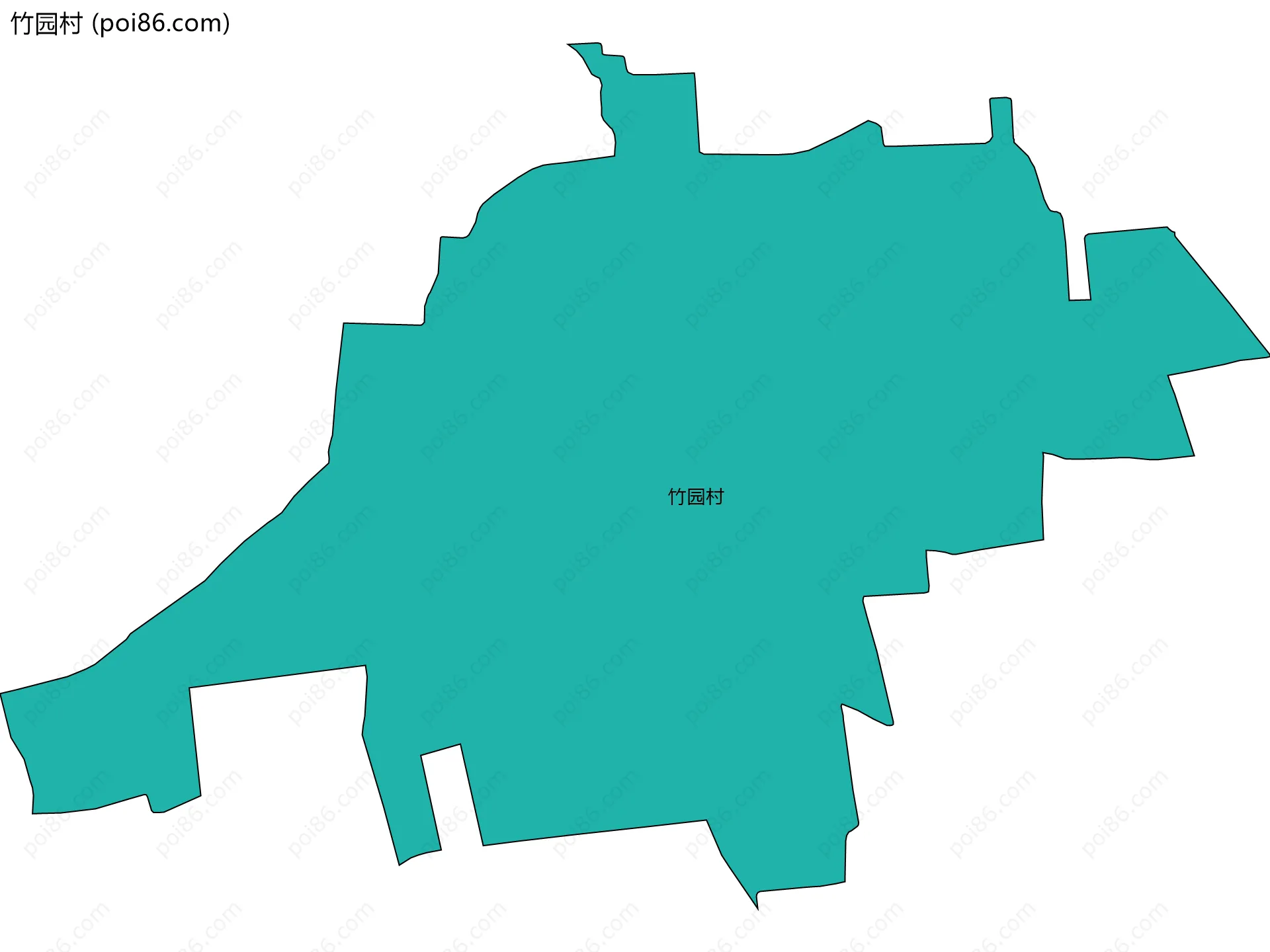竹园村边界地图