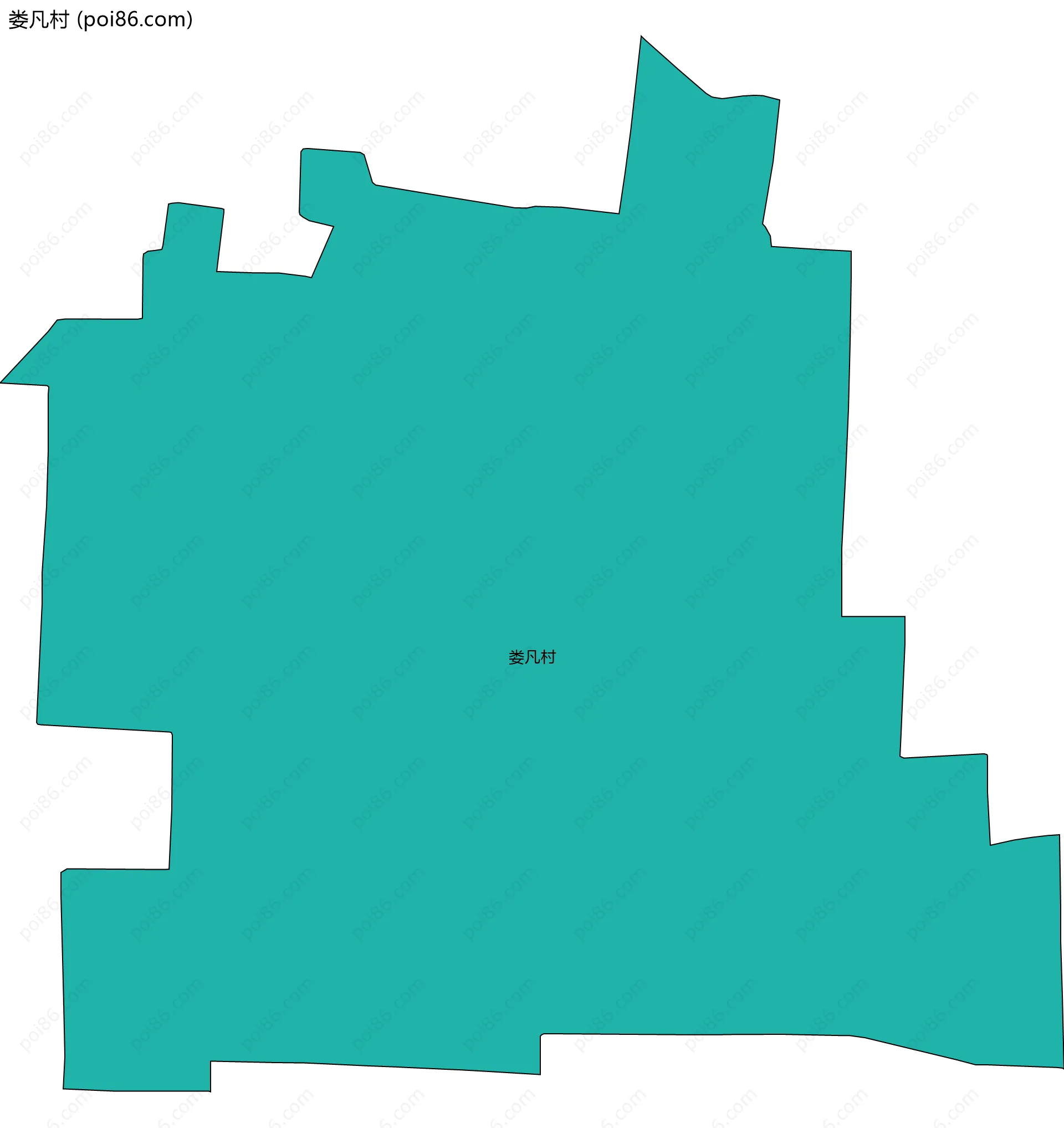 娄凡村边界地图