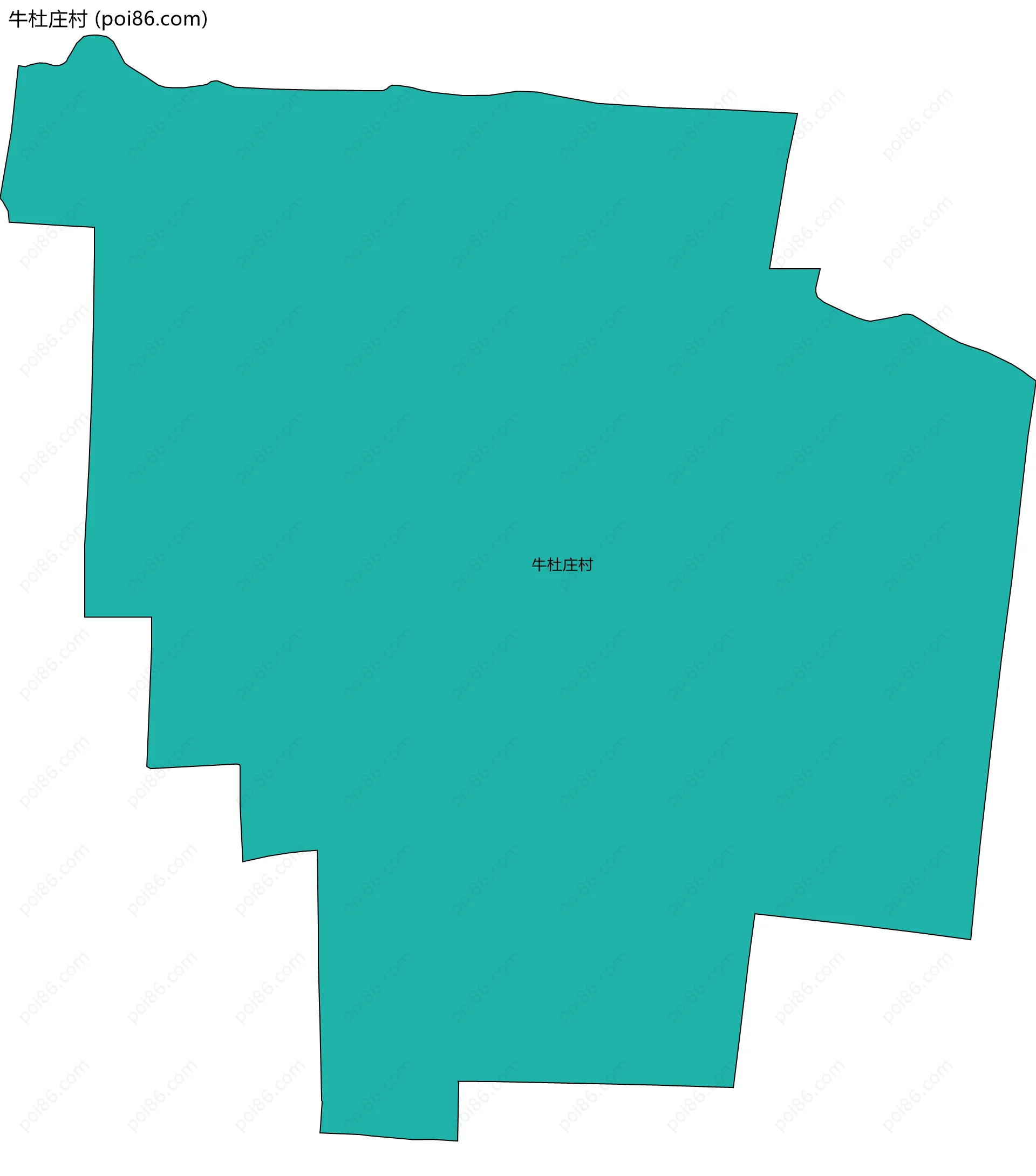 牛杜庄村边界地图