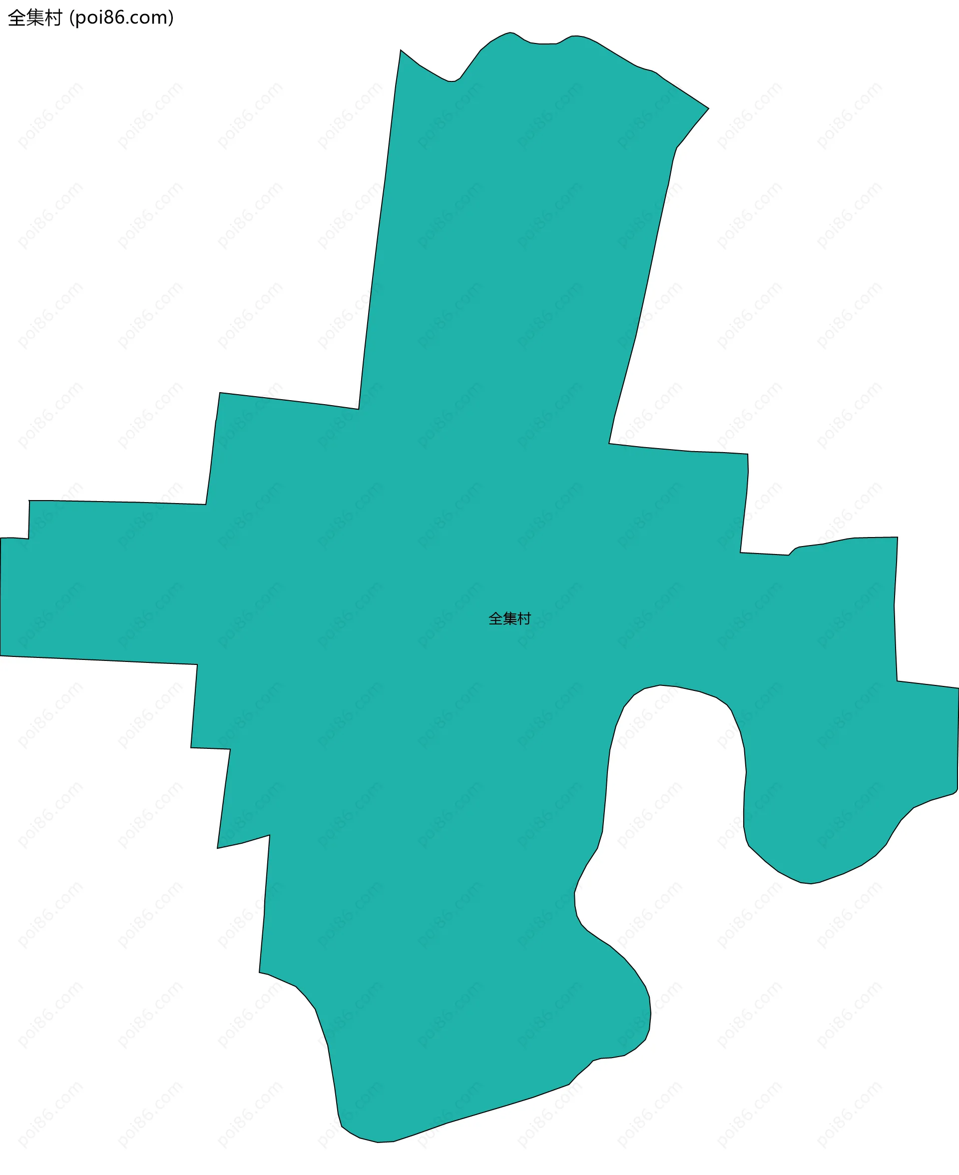 全集村边界地图