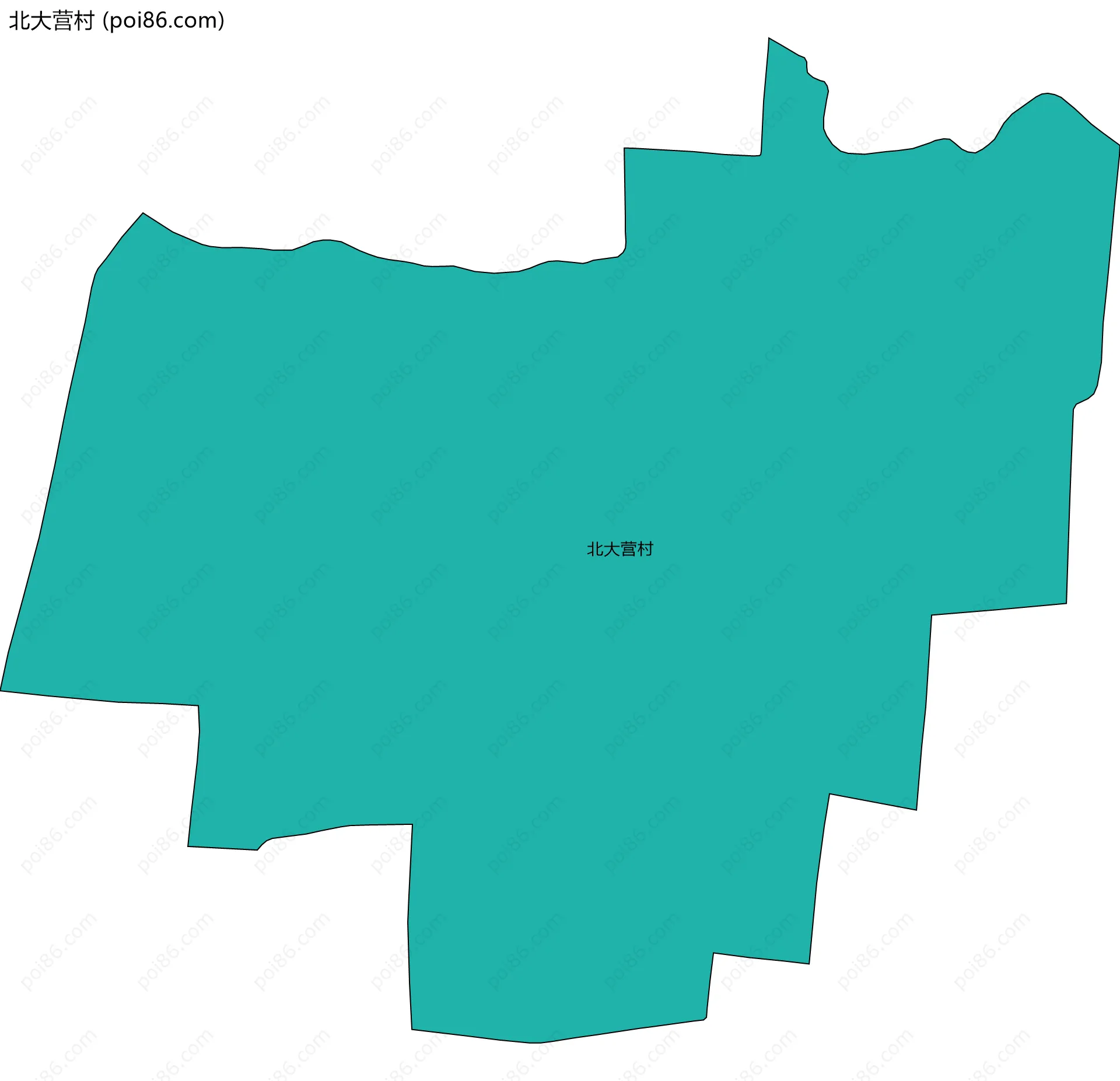 北大营村边界地图