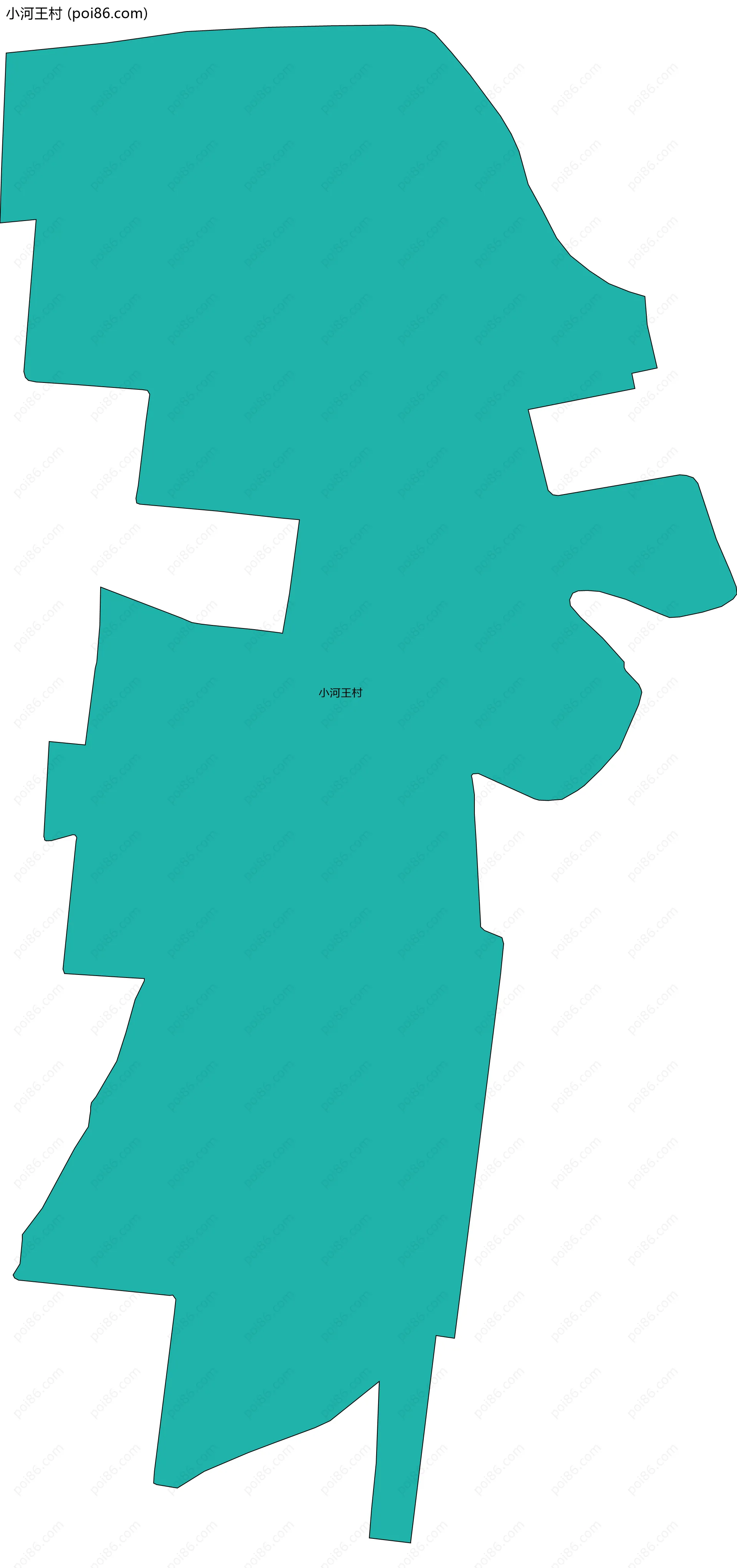 小河王村边界地图