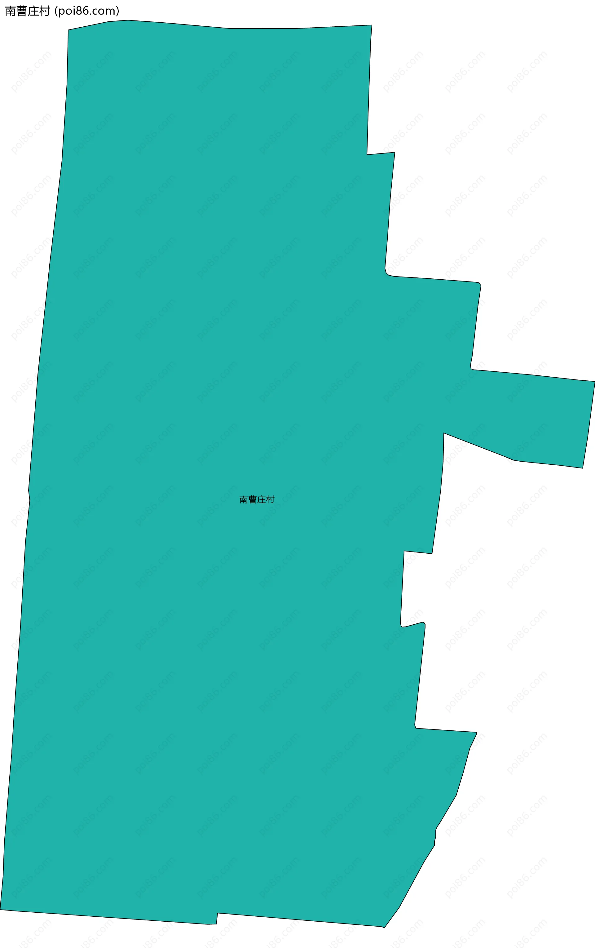 南曹庄村边界地图