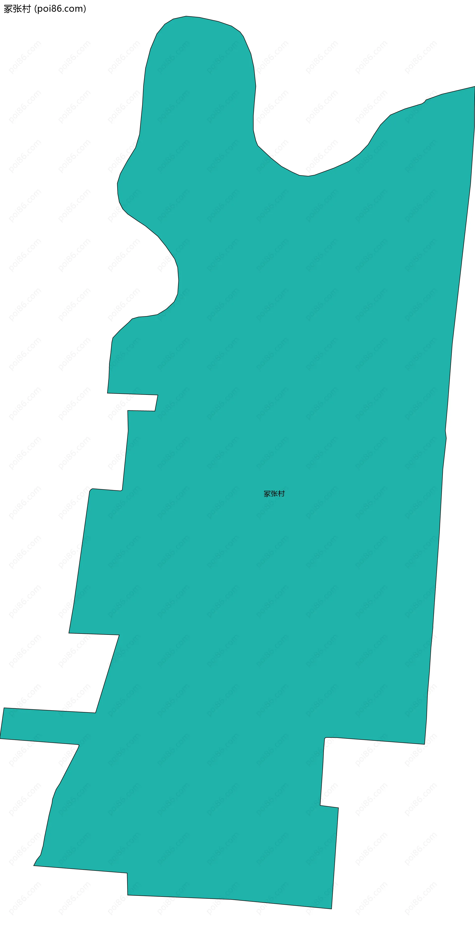 冢张村边界地图