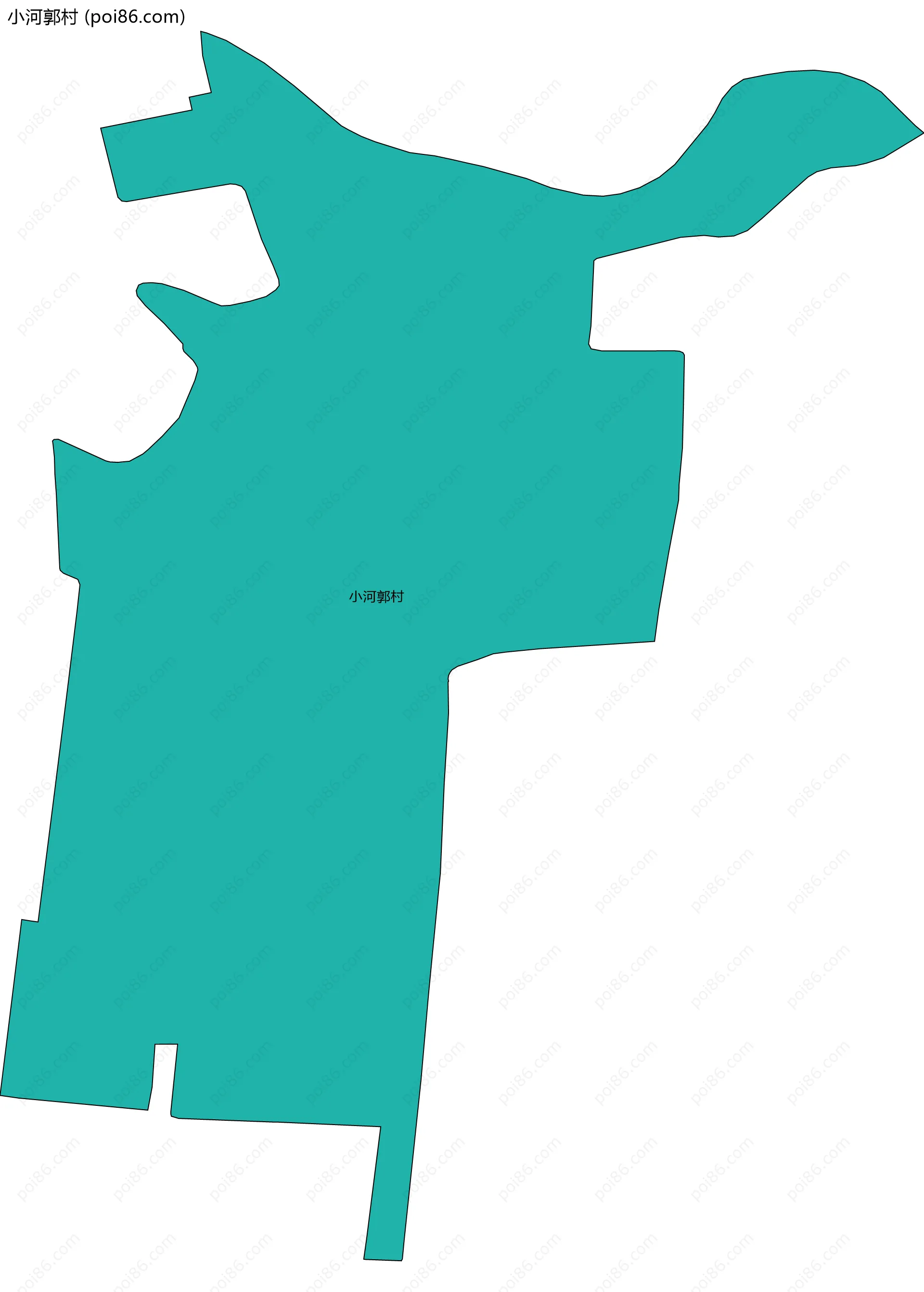 小河郭村边界地图