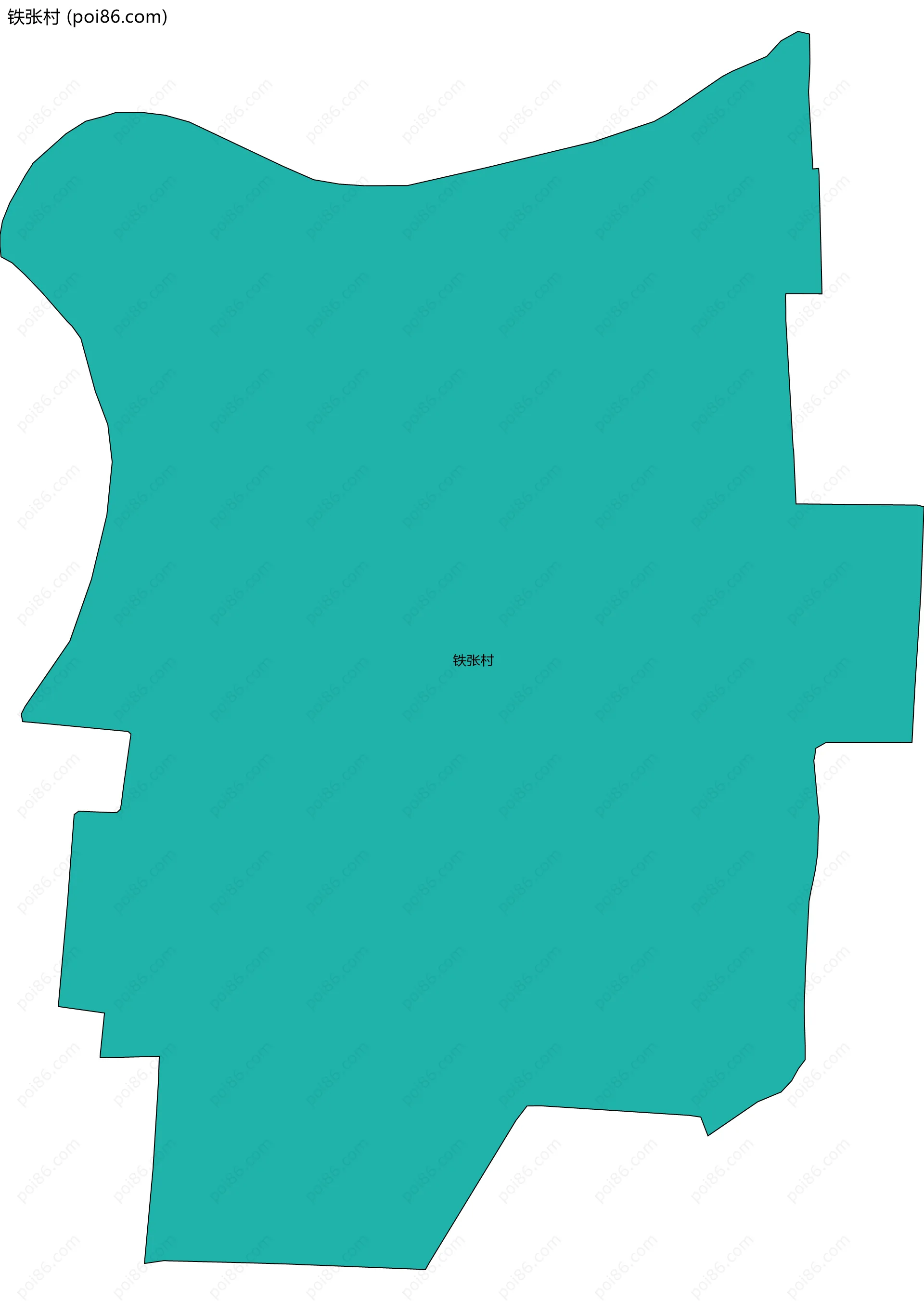 铁张村边界地图