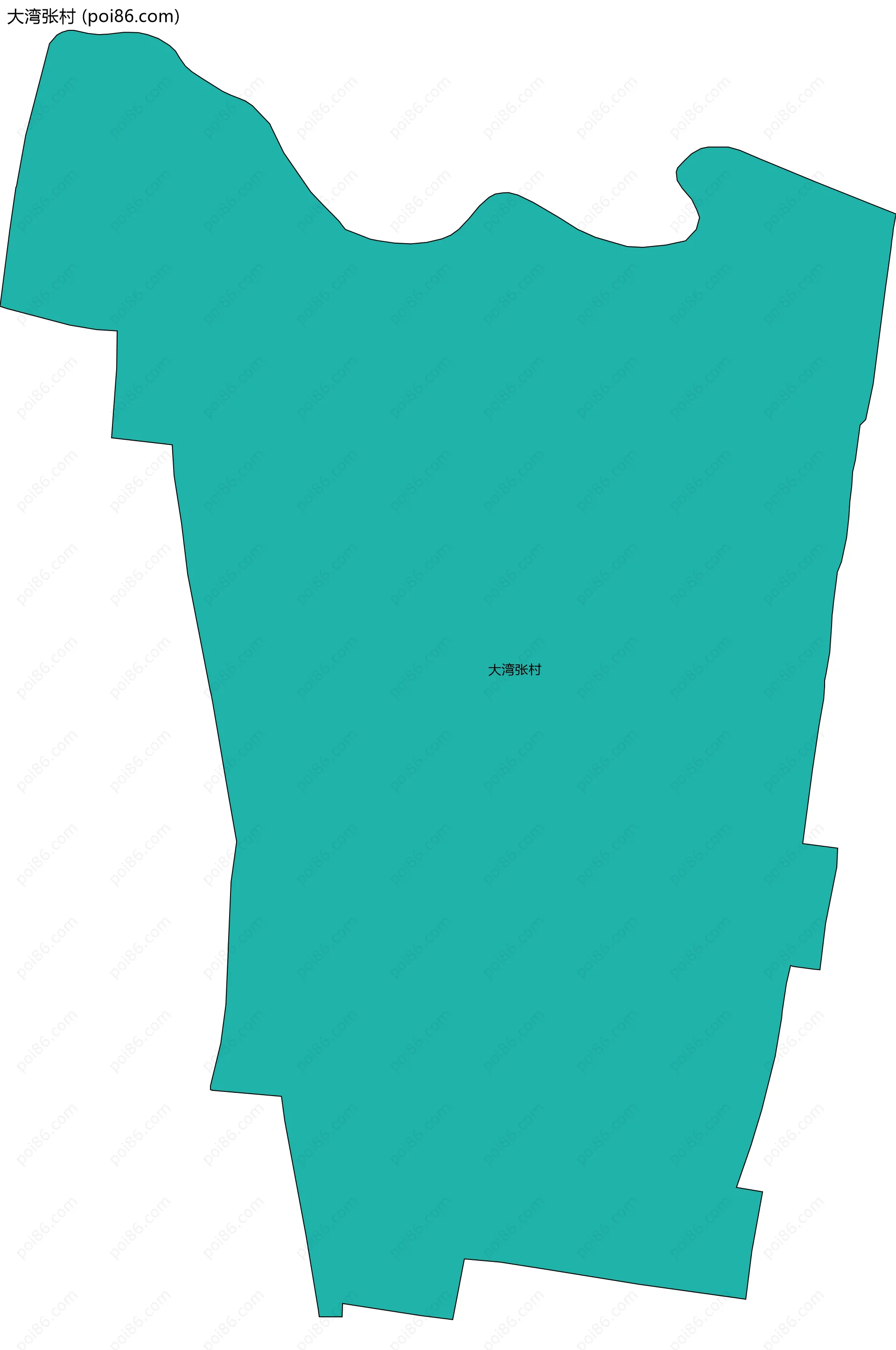 大湾张村边界地图