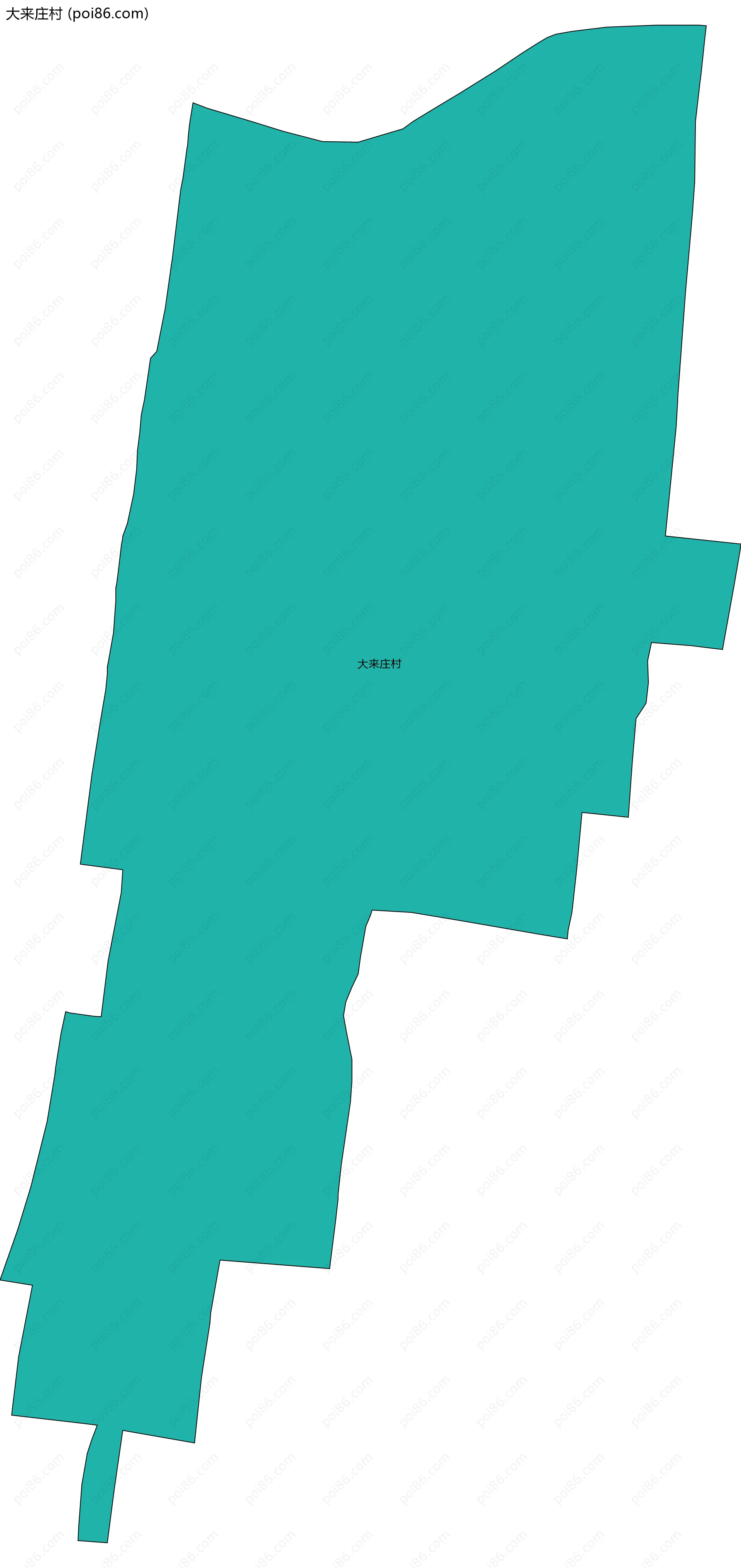 大来庄村边界地图