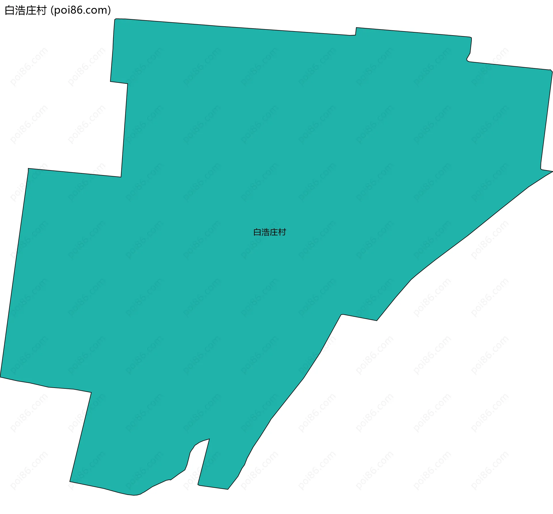 白浩庄村边界地图