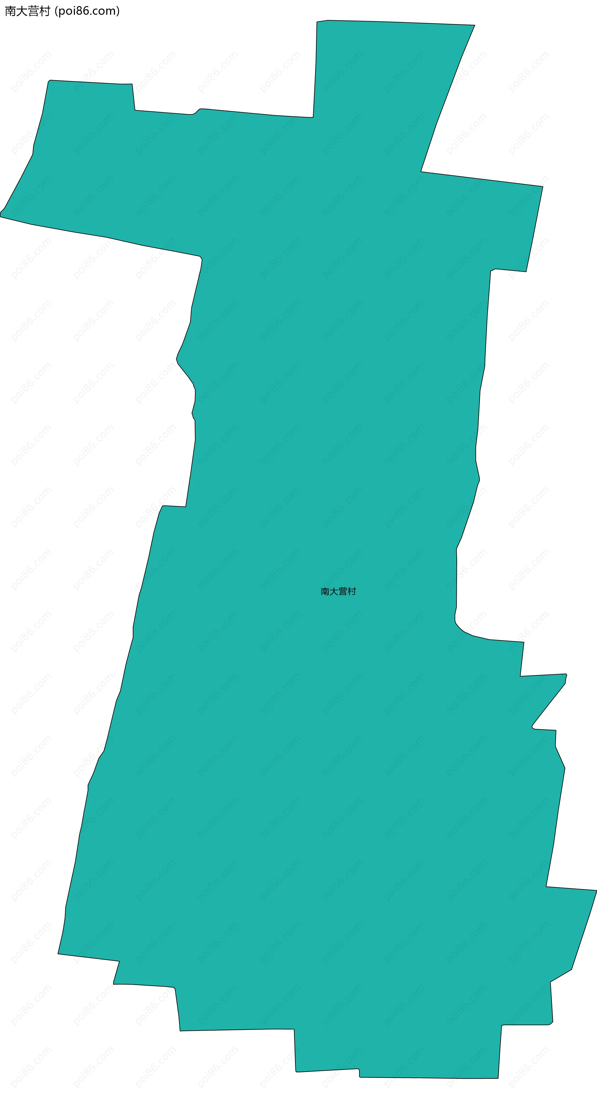 南大营村边界地图