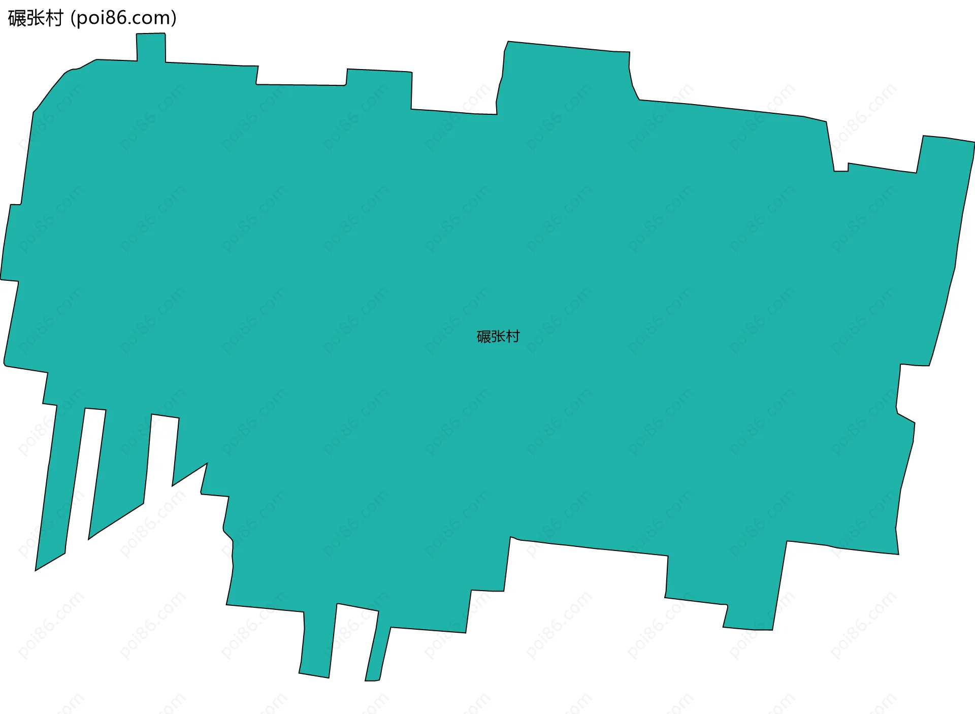 碾张村边界地图