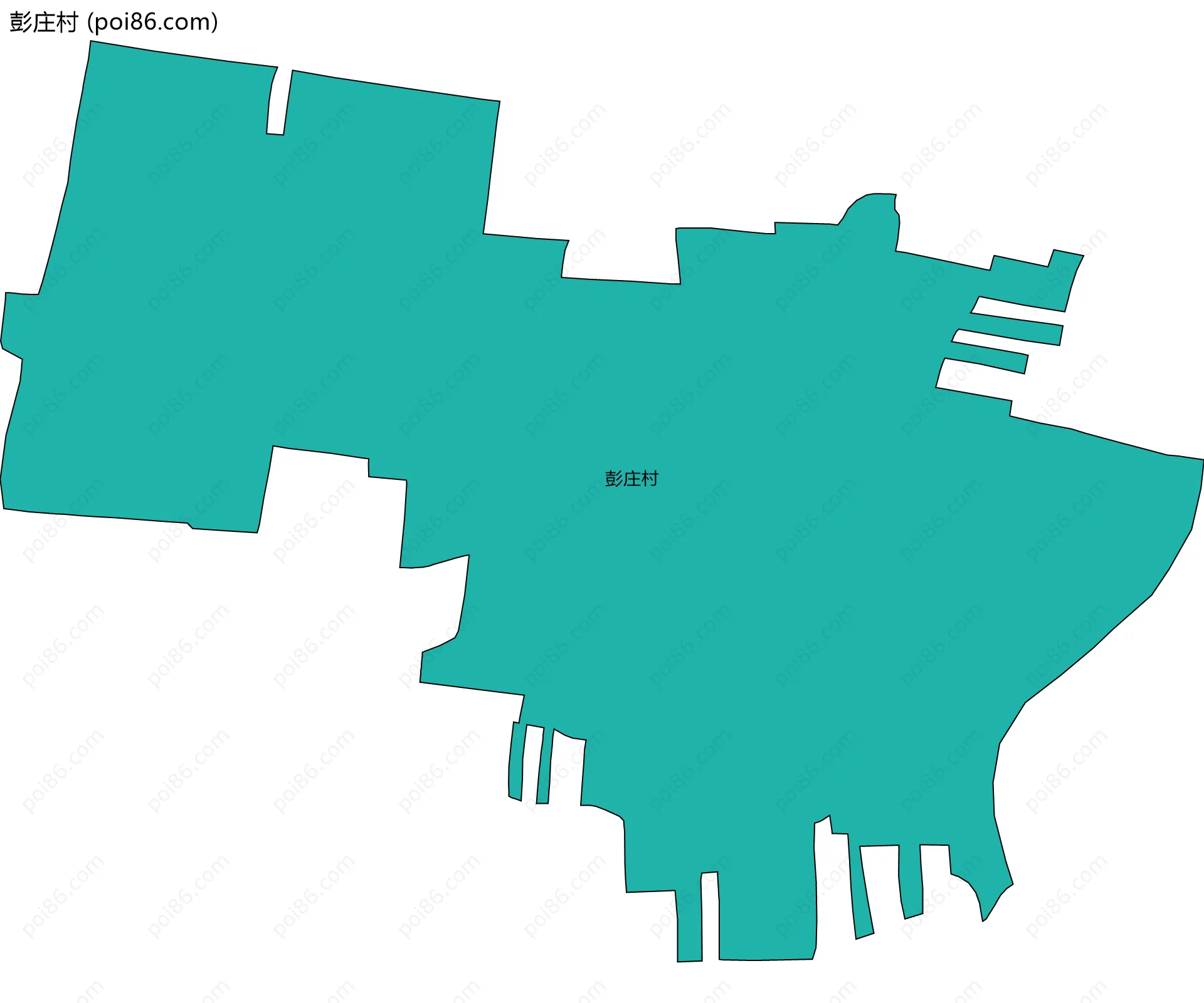 彭庄村边界地图