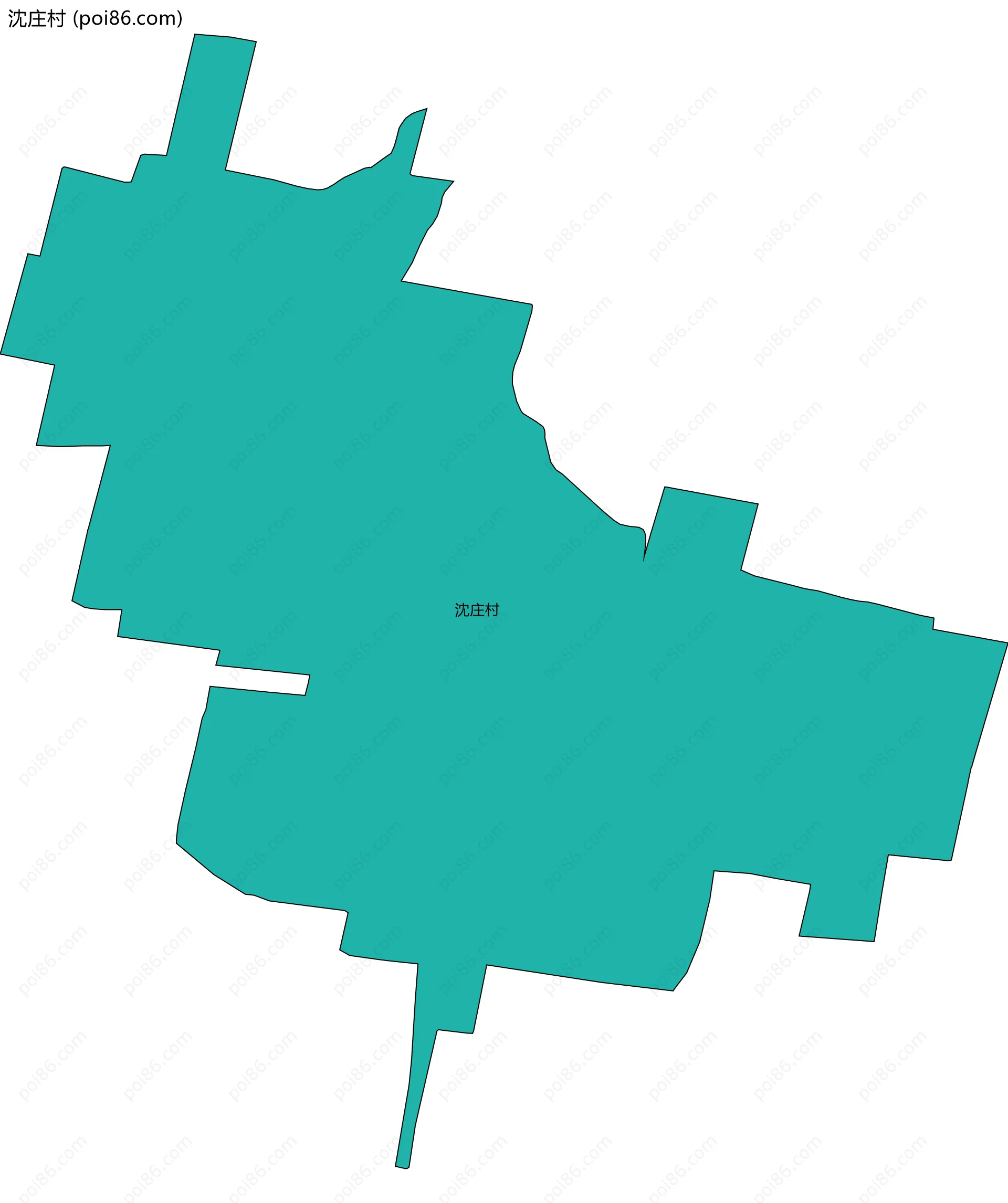 沈庄村边界地图