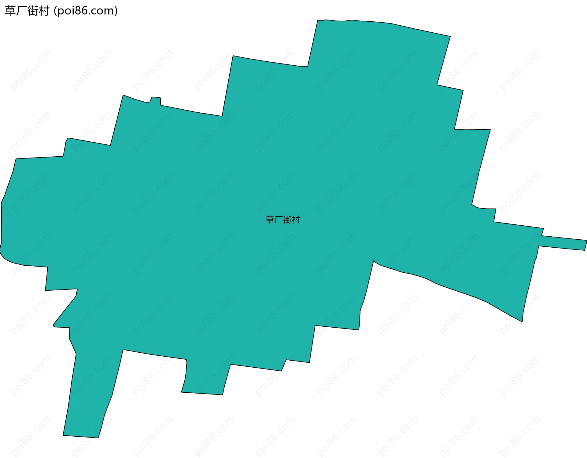 草厂街村边界地图