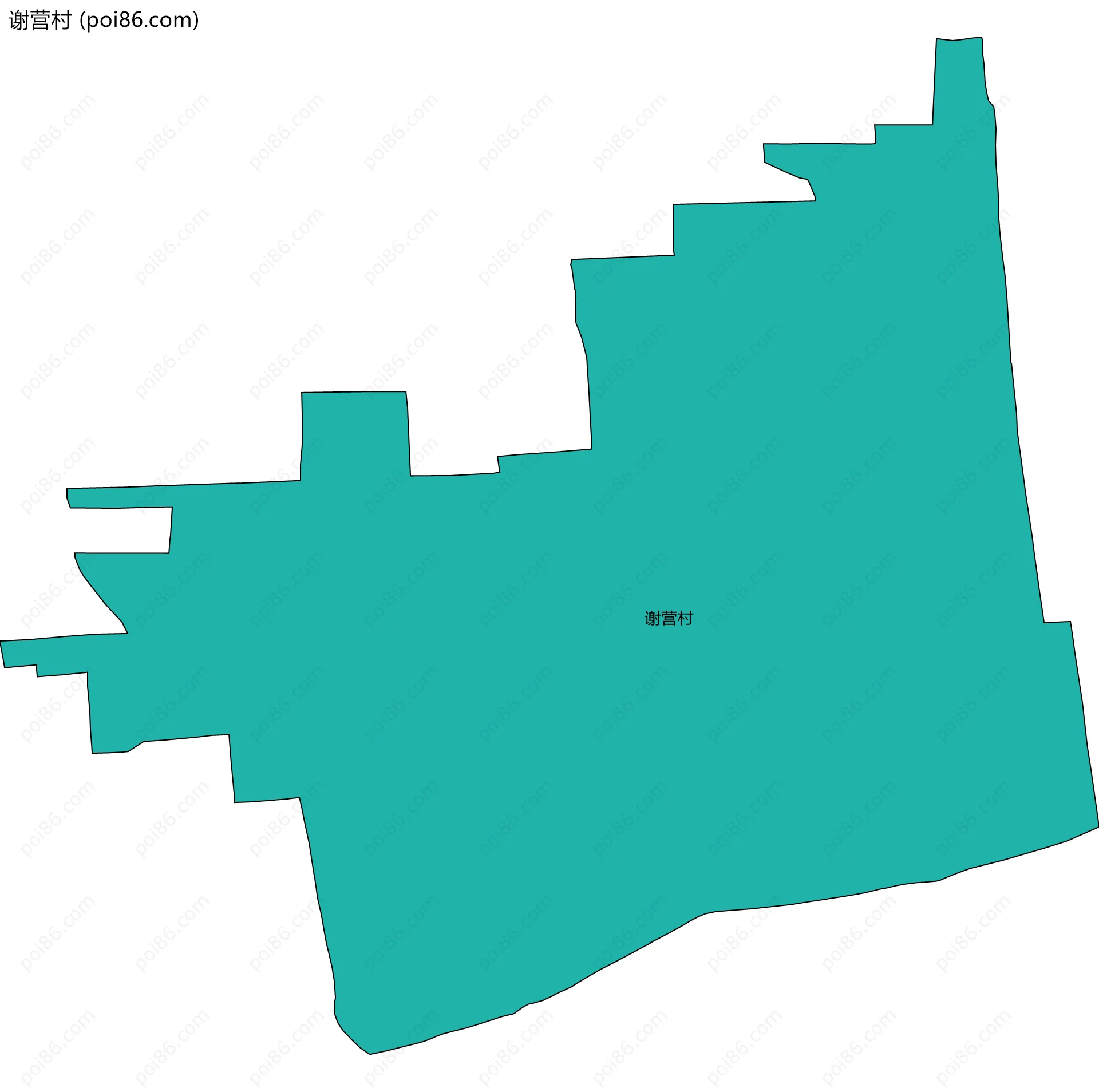 谢营村边界地图