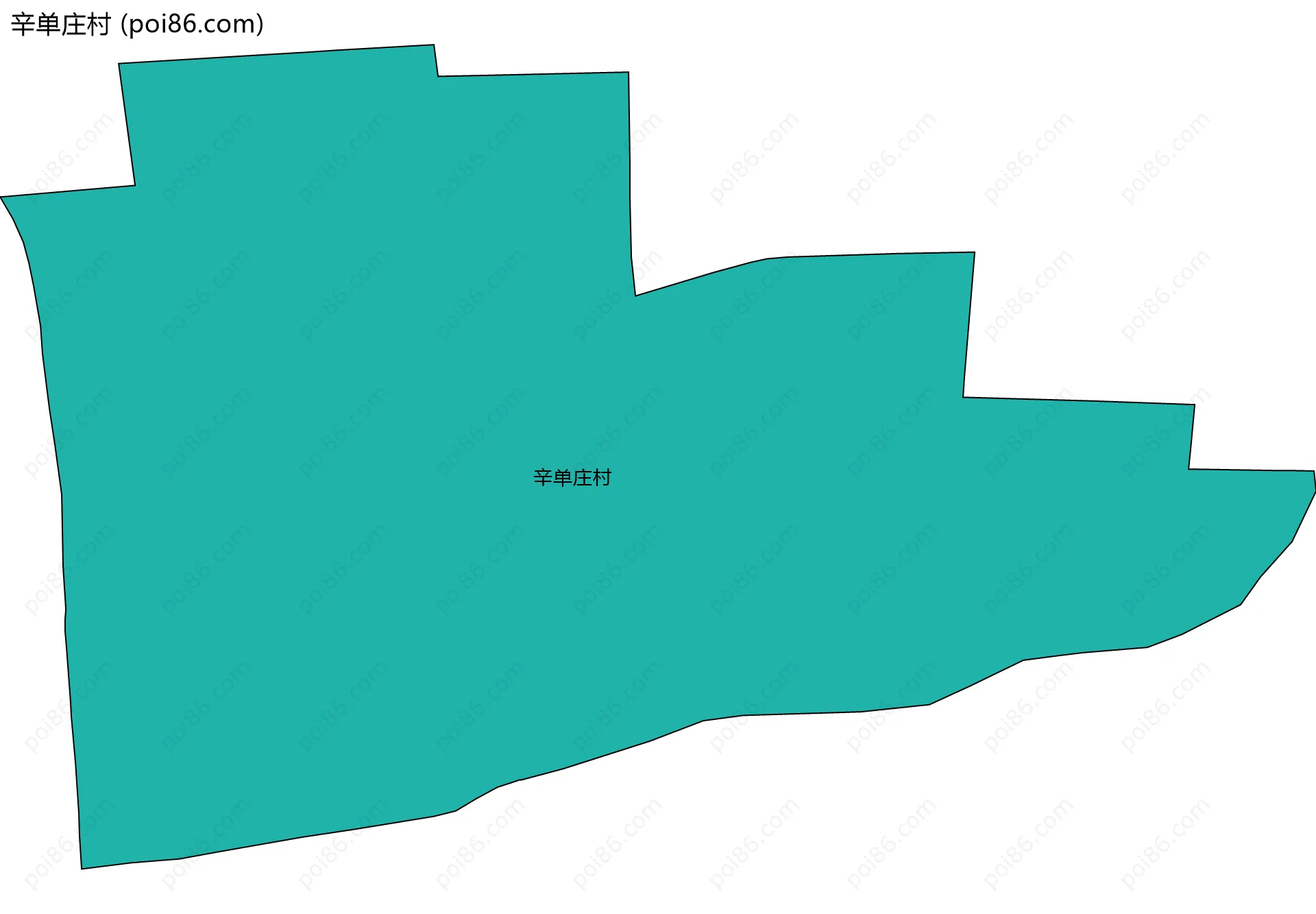 辛单庄村边界地图