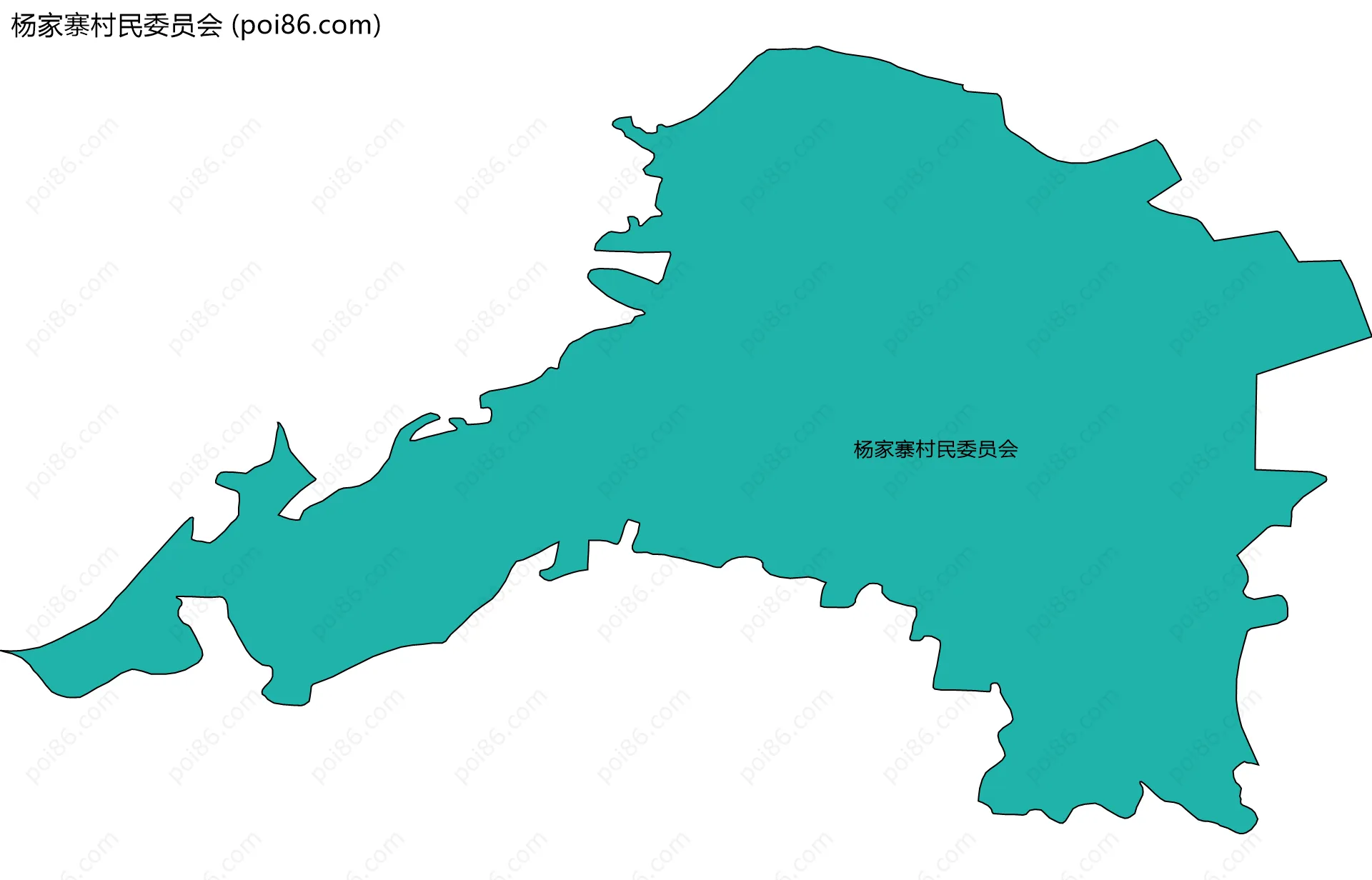 杨家寨村民委员会边界地图