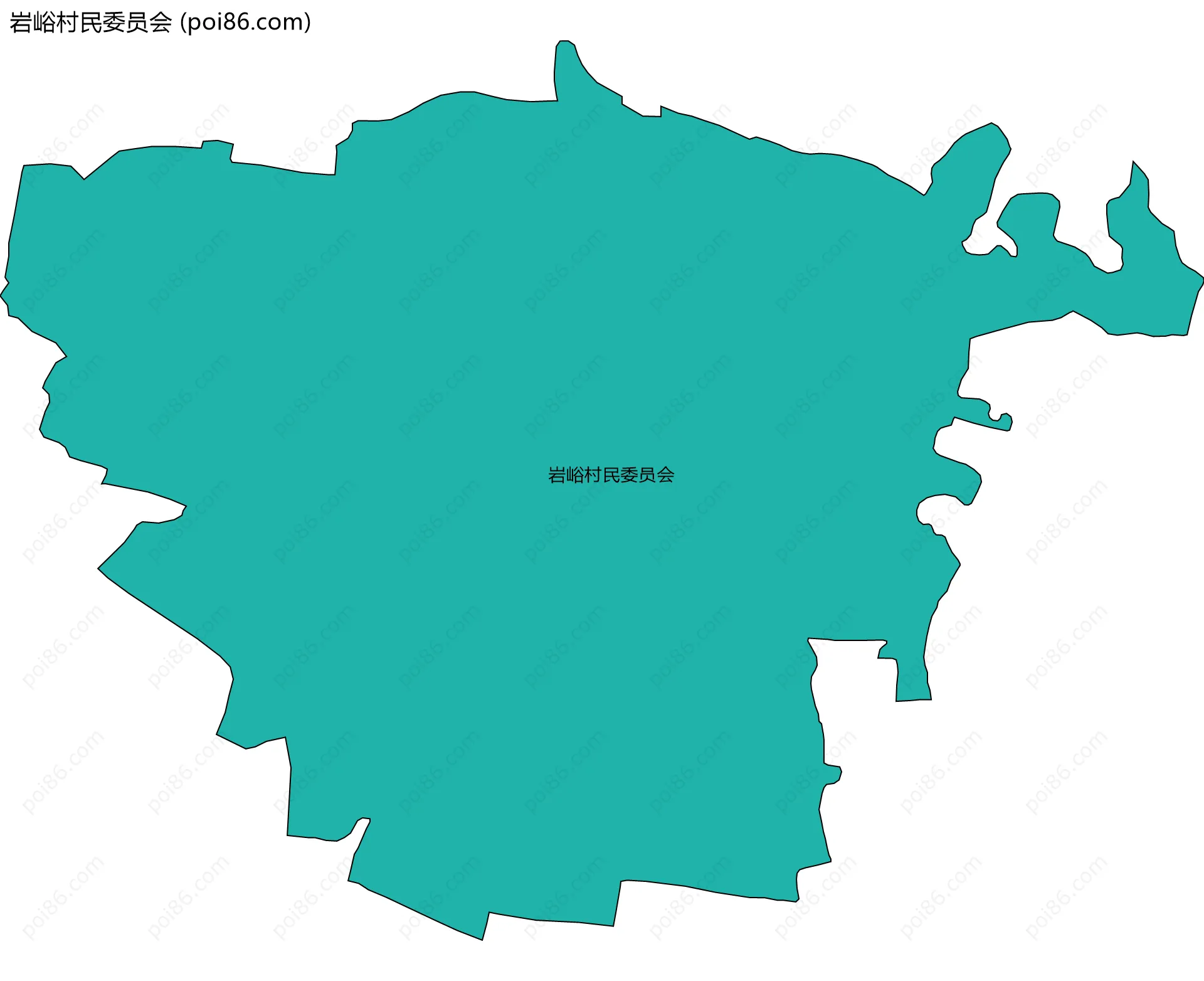岩峪村民委员会边界地图
