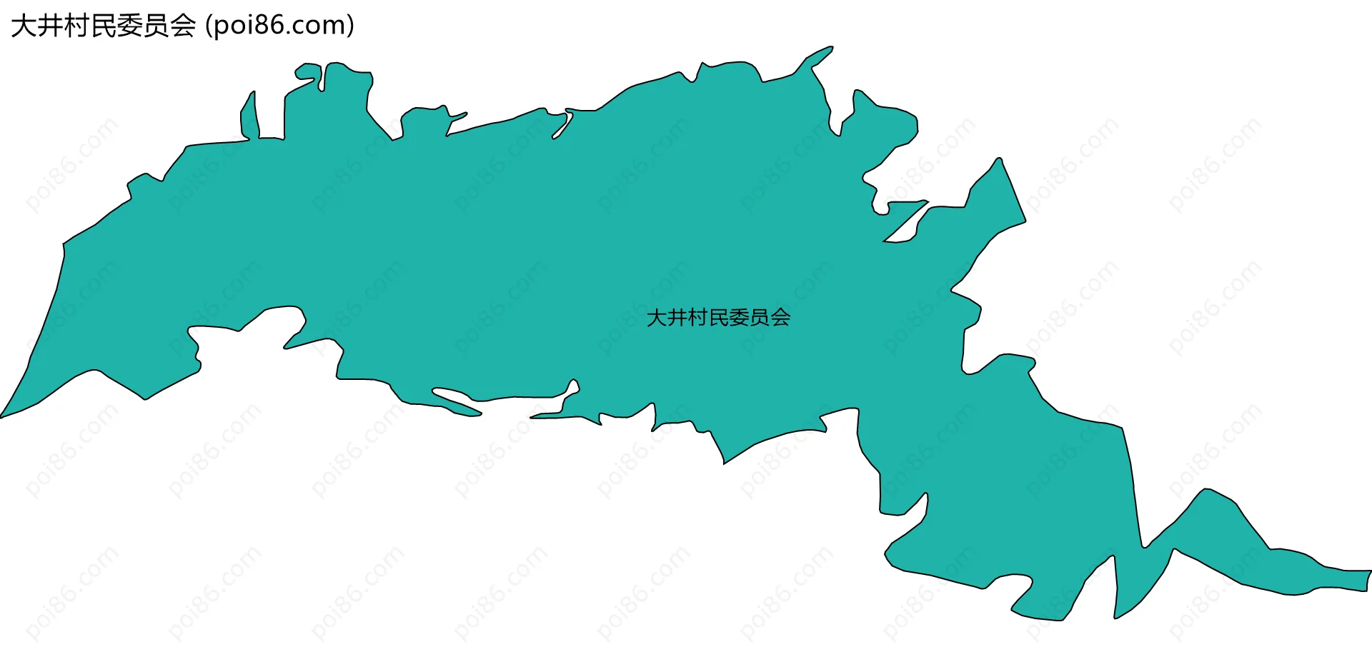 大井村民委员会边界地图