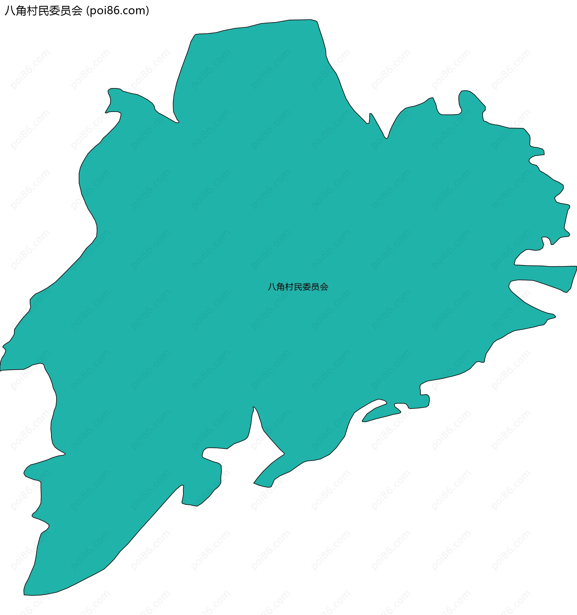 八角村民委员会边界地图