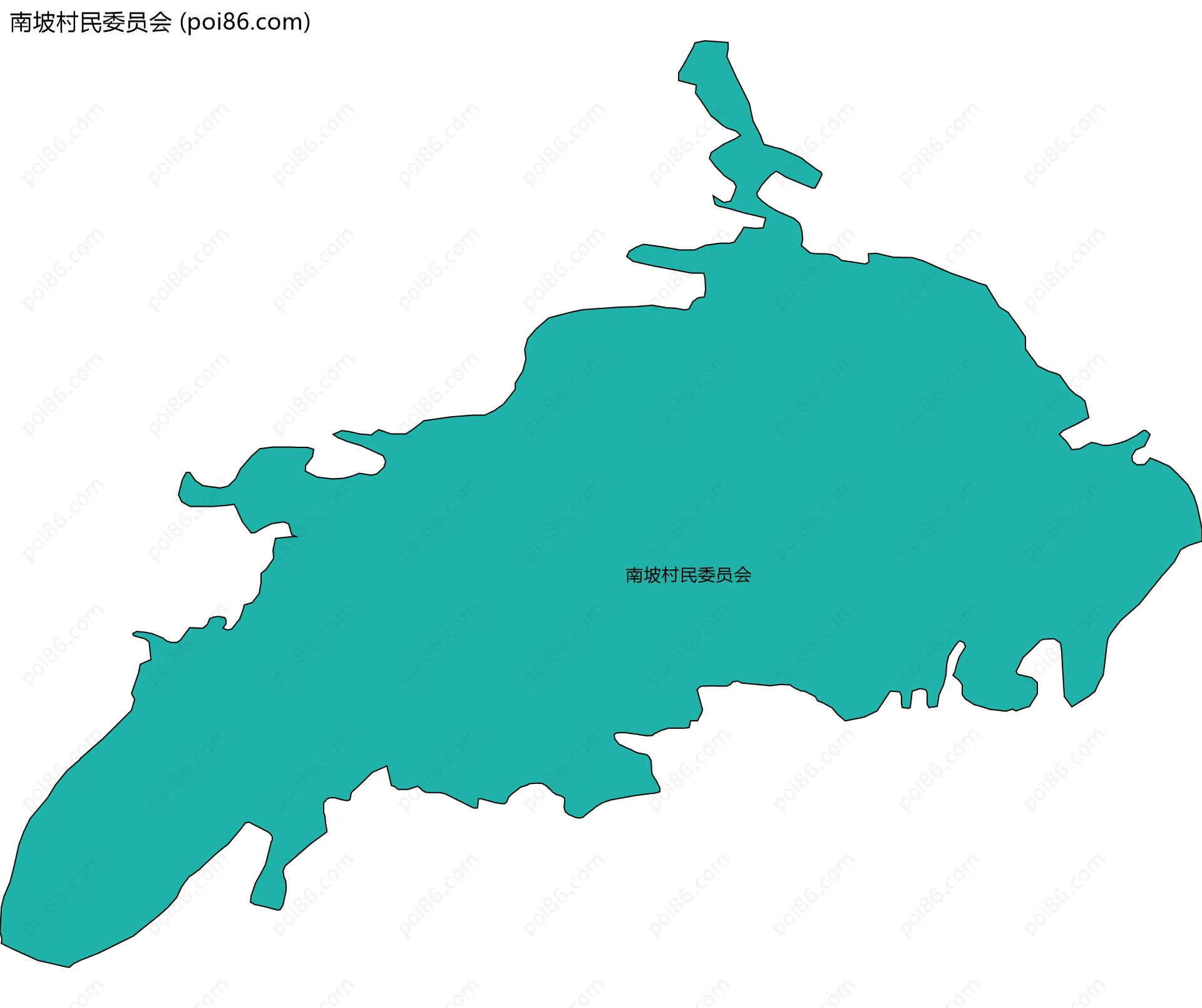 南坡村民委员会边界地图