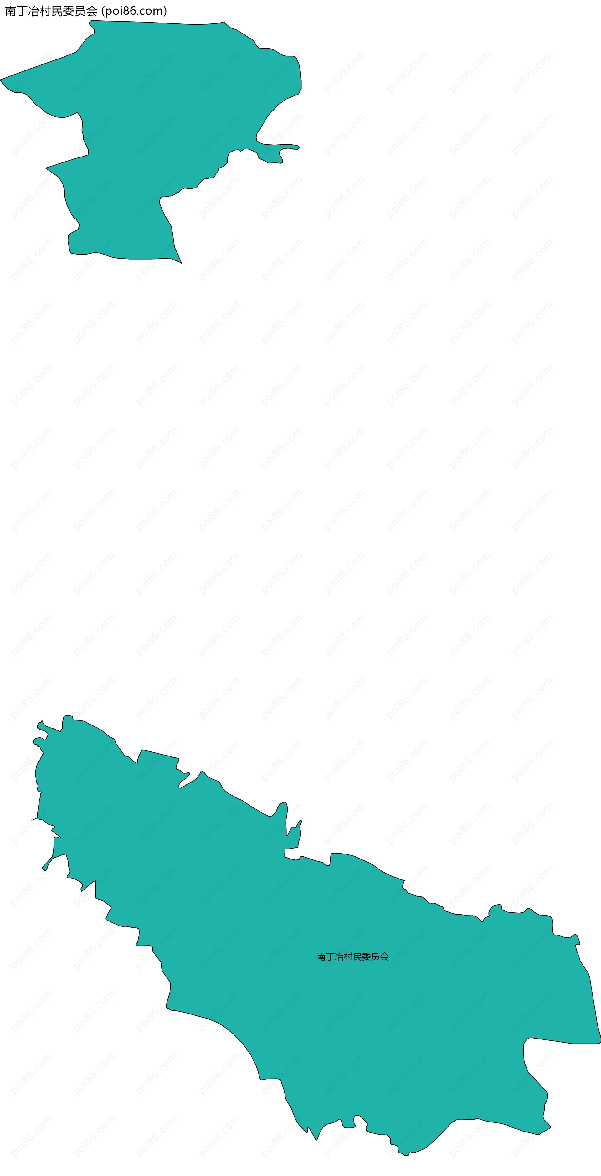 南丁冶村民委员会边界地图