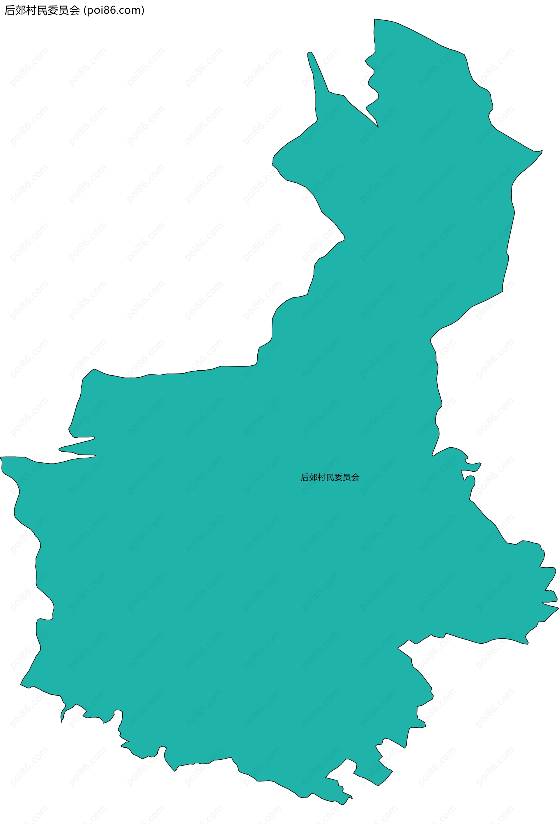 后郊村民委员会边界地图