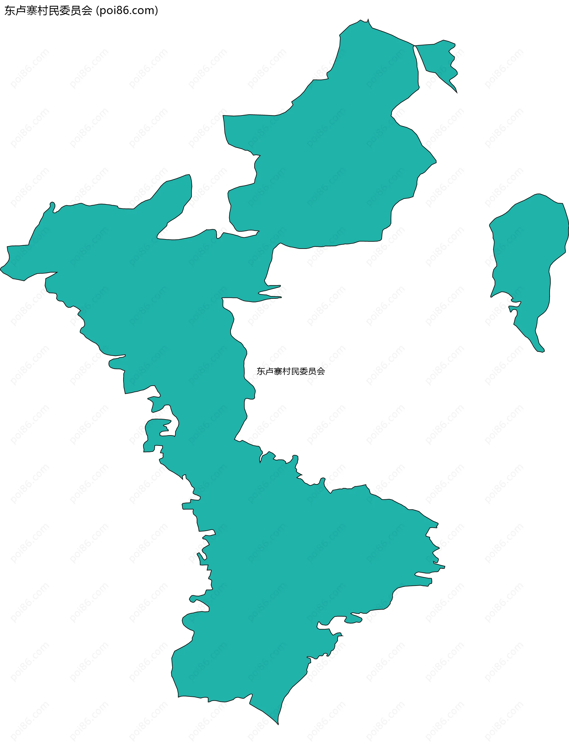 东卢寨村民委员会边界地图