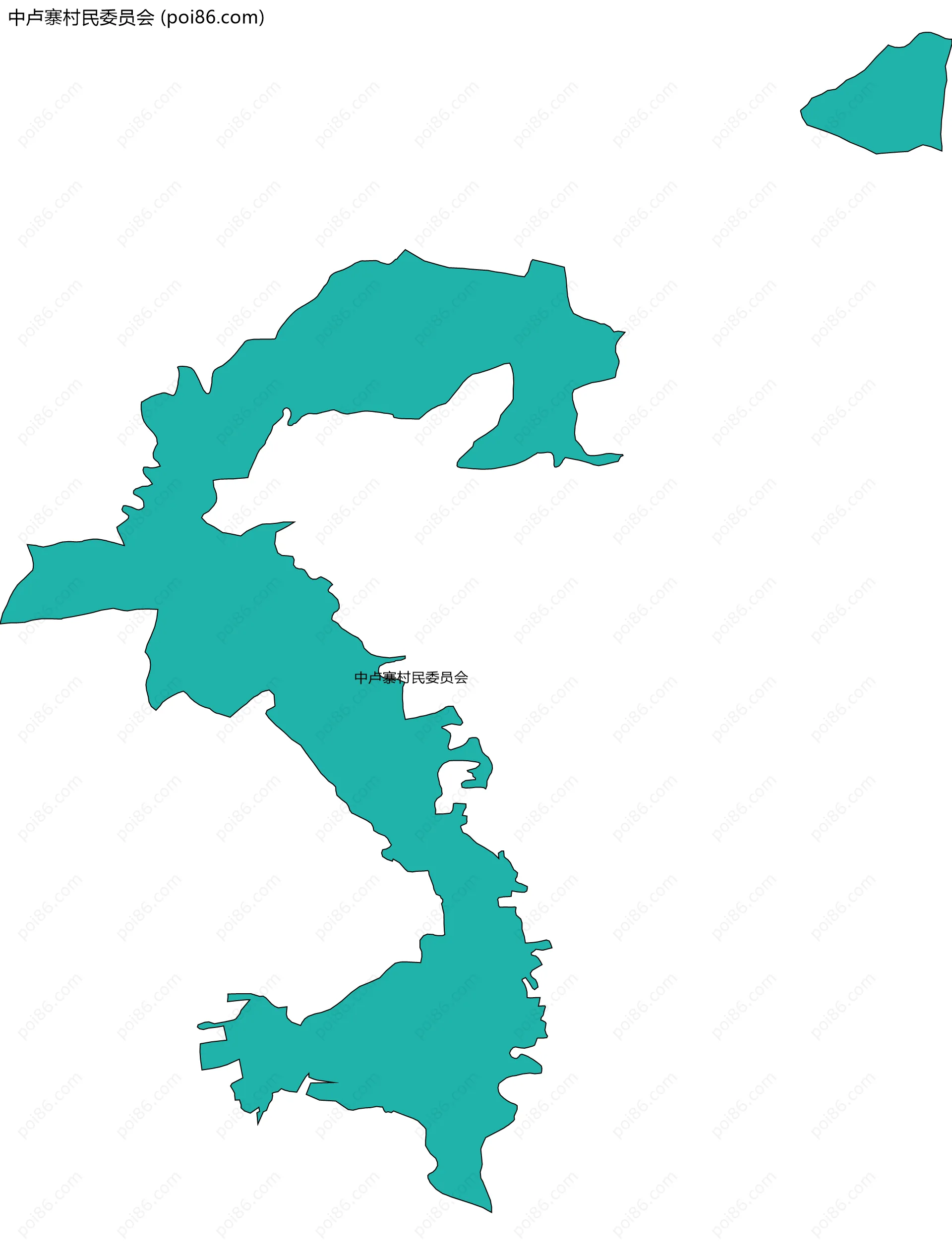 中卢寨村民委员会边界地图