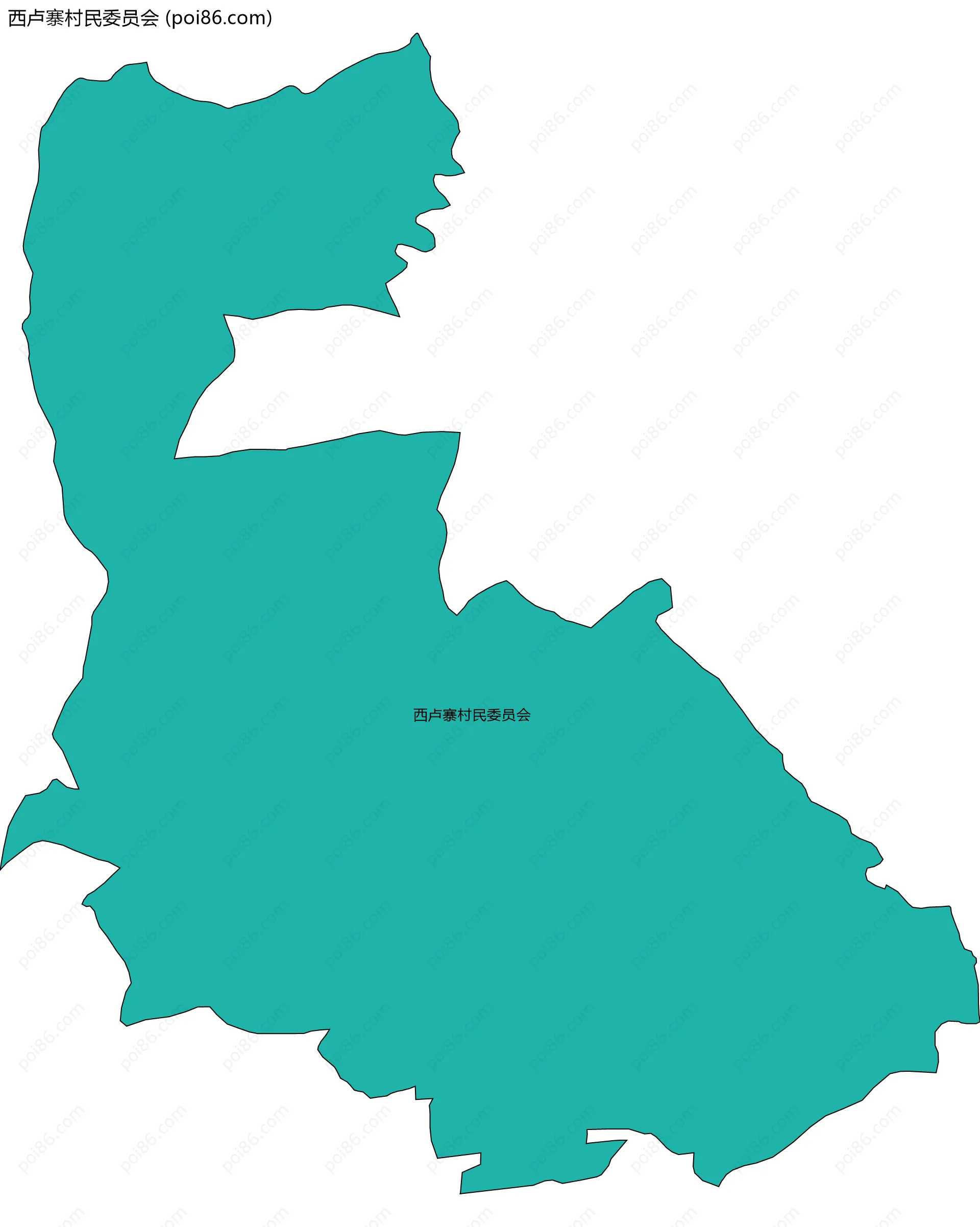 西卢寨村民委员会边界地图