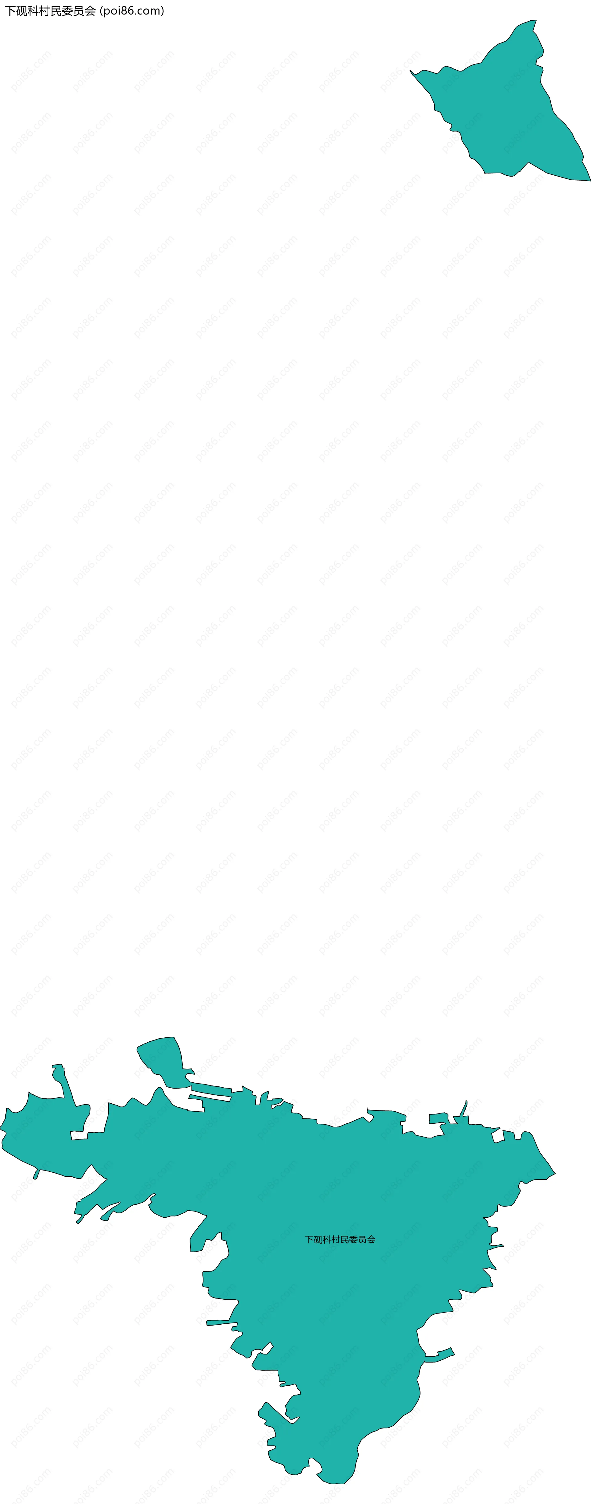 下砚科村民委员会边界地图