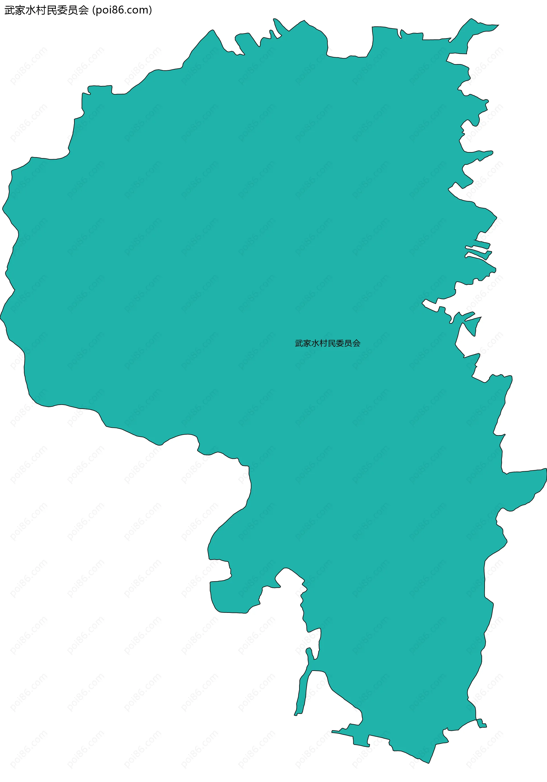 武家水村民委员会边界地图