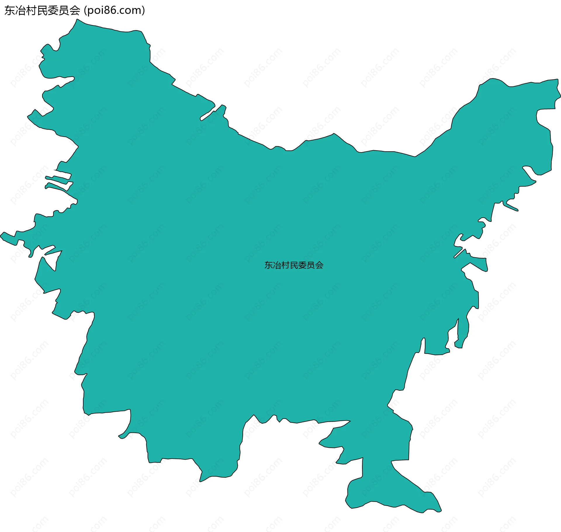 东冶村民委员会边界地图